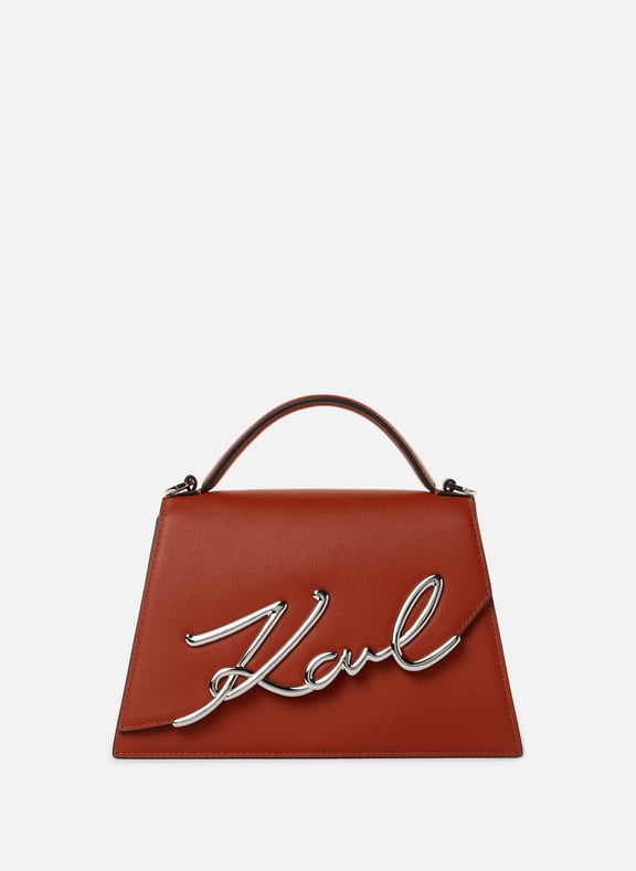 Cleo leather handbag Red by KARL LAGERFELD KARL LAGERFELD Cleo leather handbag Red
