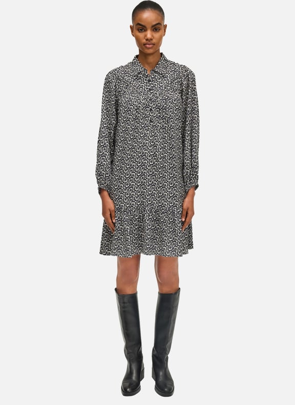 Robe chemise esprit rétro - lyziane Noir by PABLO PABLO Robe chemise esprit rétro - lyziane Noir