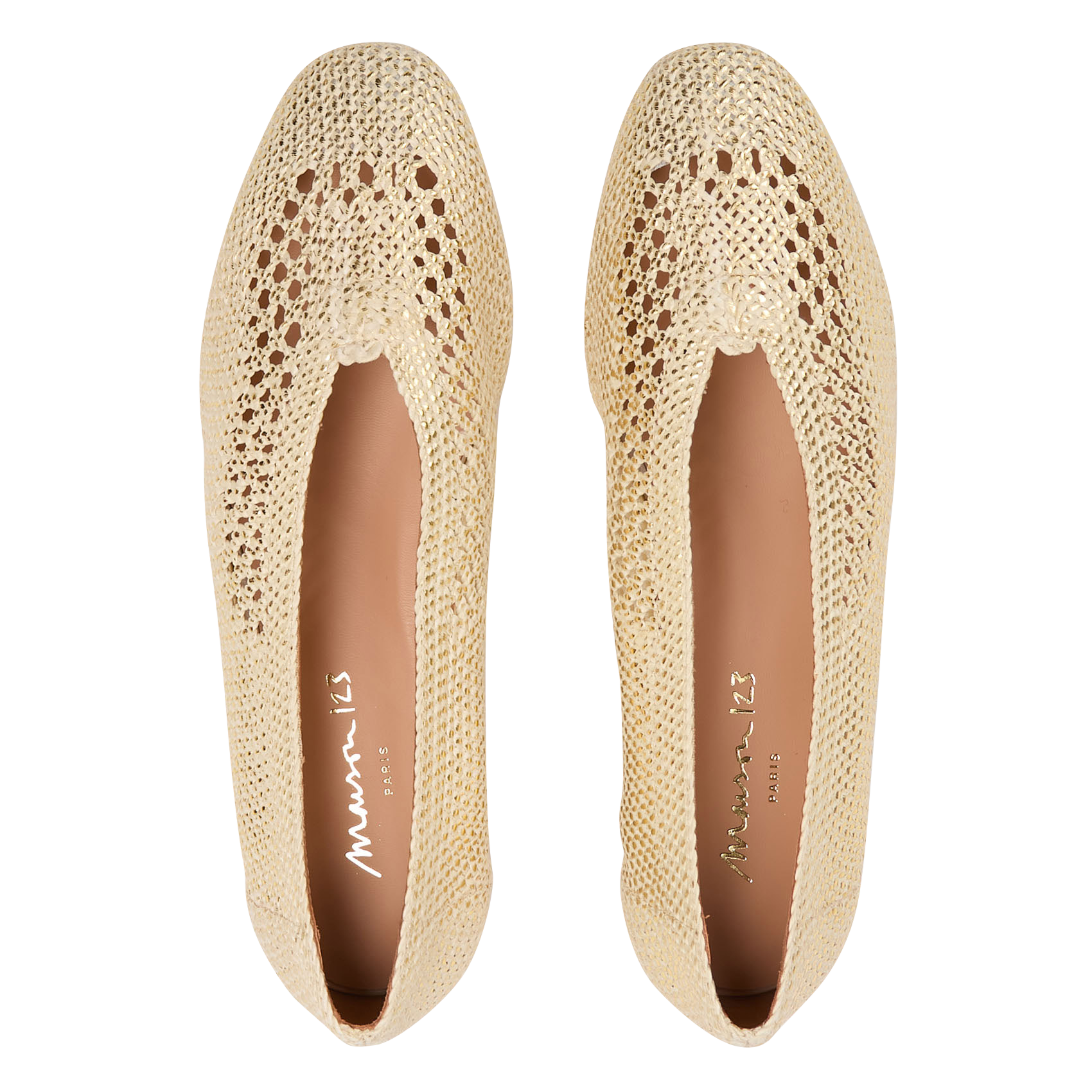 Ballerines en paille mae MAISON 123 Doré