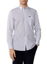 Chemise à rayures en coton | Bleu by FACONNABLE FACONNABLE Chemise à rayures en coton | Bleu