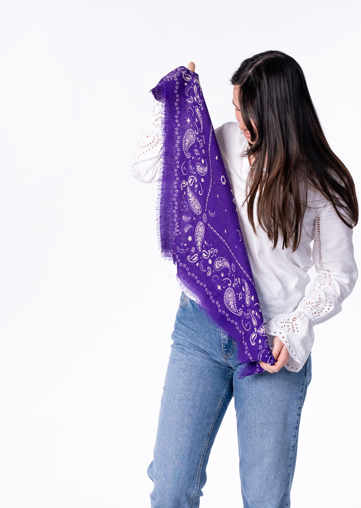 Petit foulard en laine alice BILLYBELT Violet