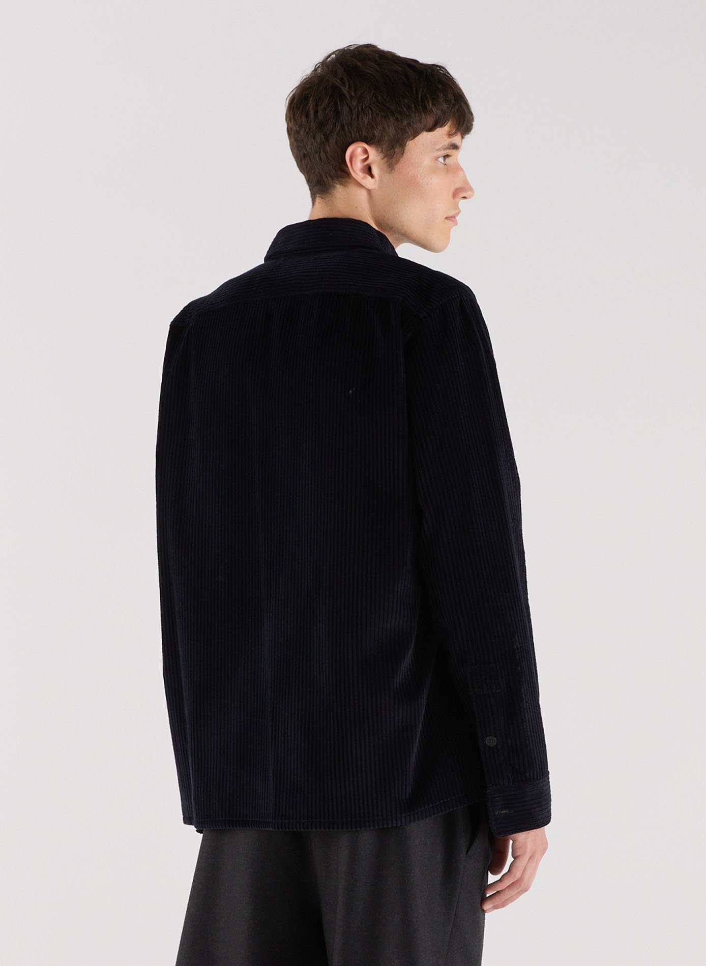 Surchemise Gover col classique en velours côtelé de coton SAISON 1865 Bleu