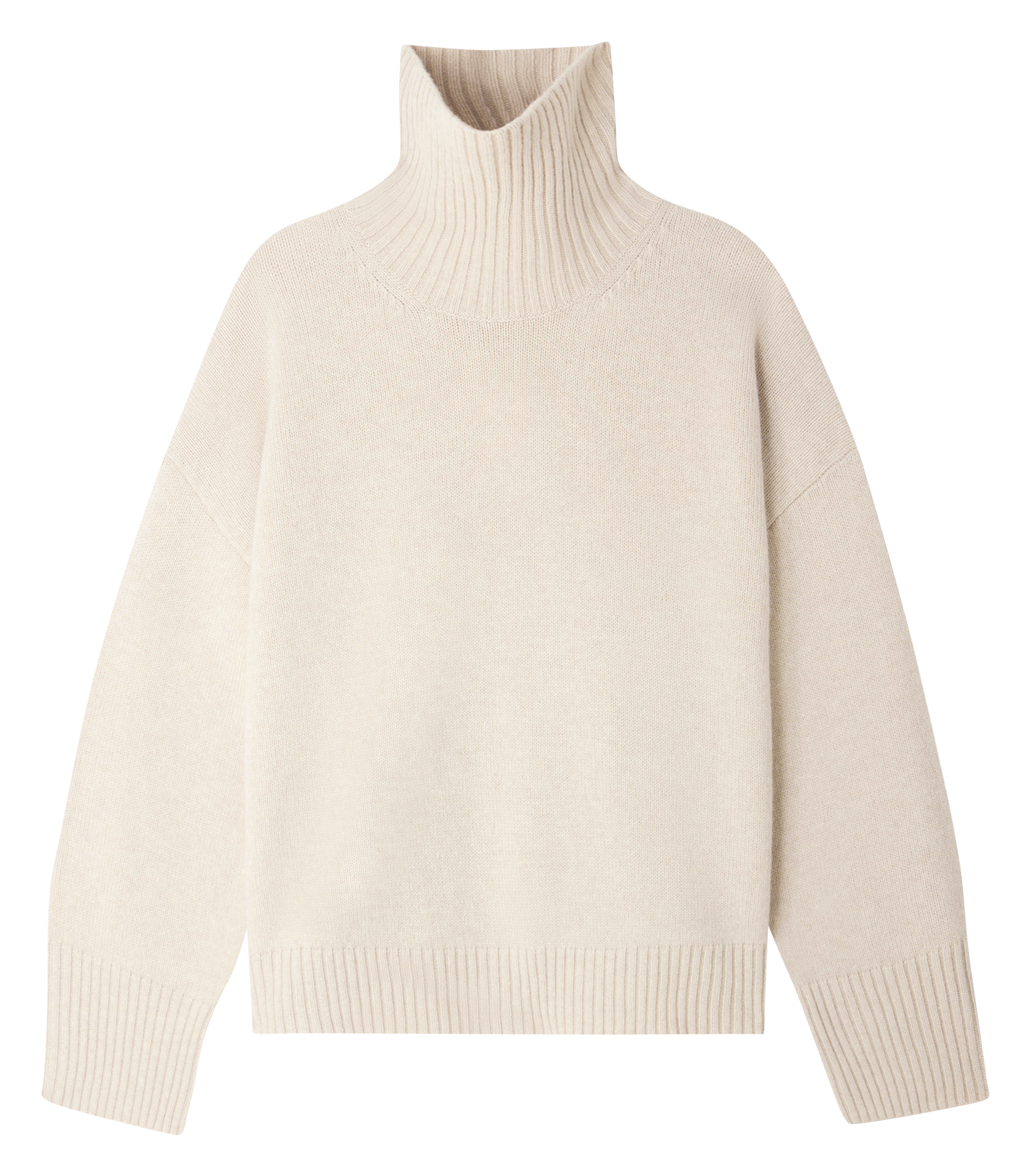 Pull col roulé oversize en laine william SOEUR Beige