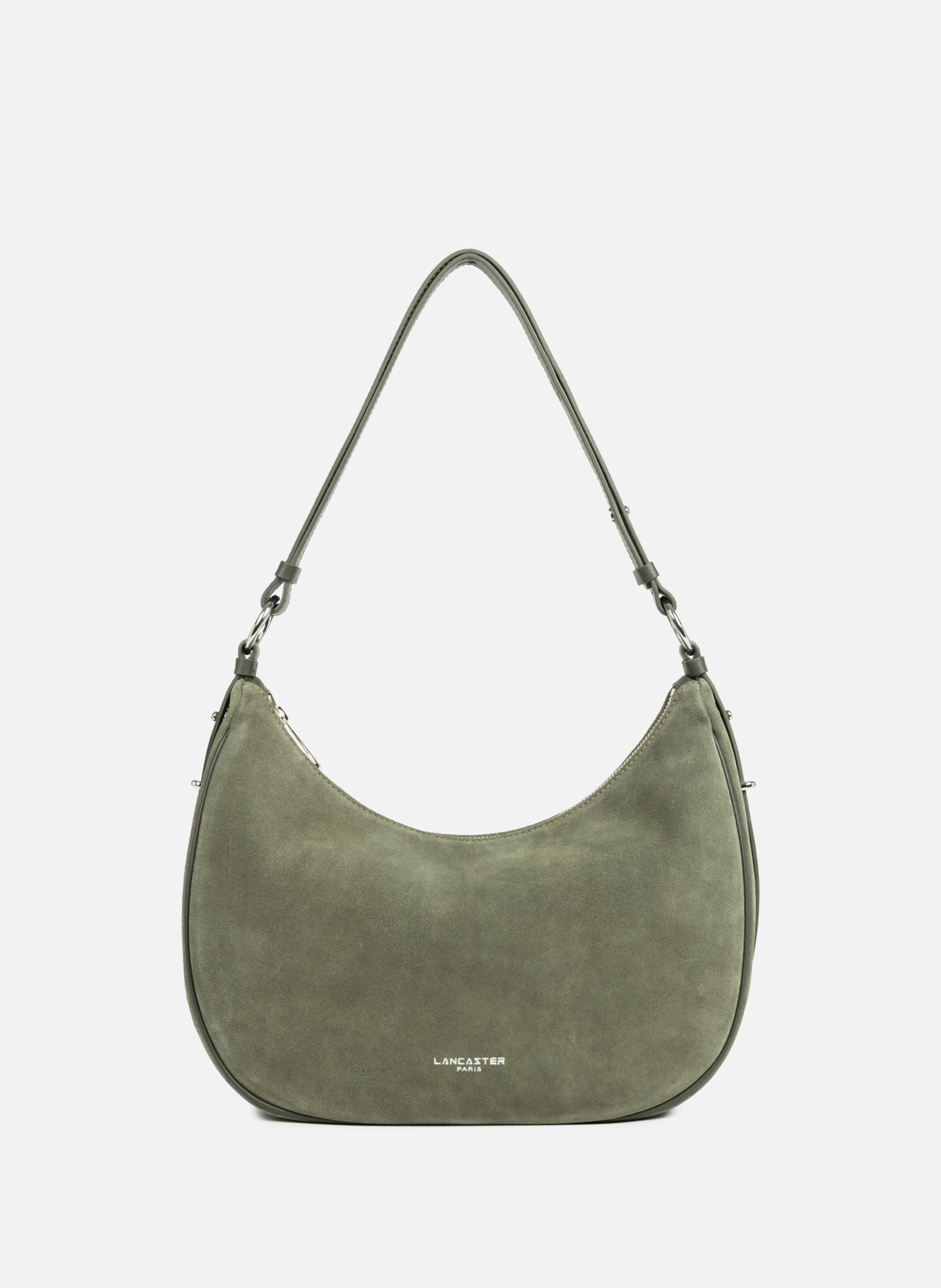 LANCASTER Large shoulder bag - Suède Khaki