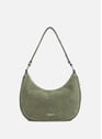 Grand sac besace - suède | Kaki by LANCASTER LANCASTER Grand sac besace - suède | Kaki