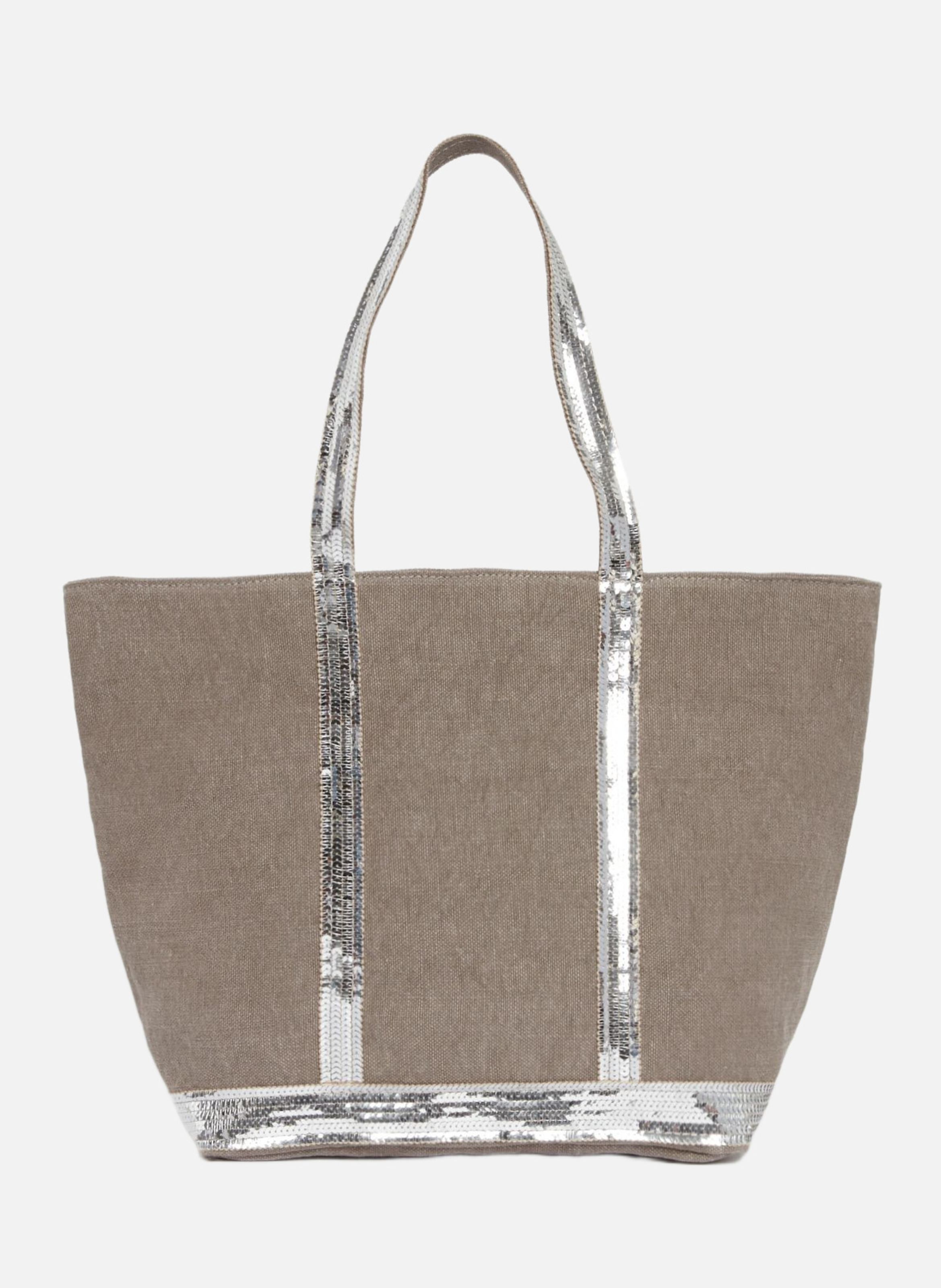 Cabas m zippé en lin VANESSA BRUNO Gris