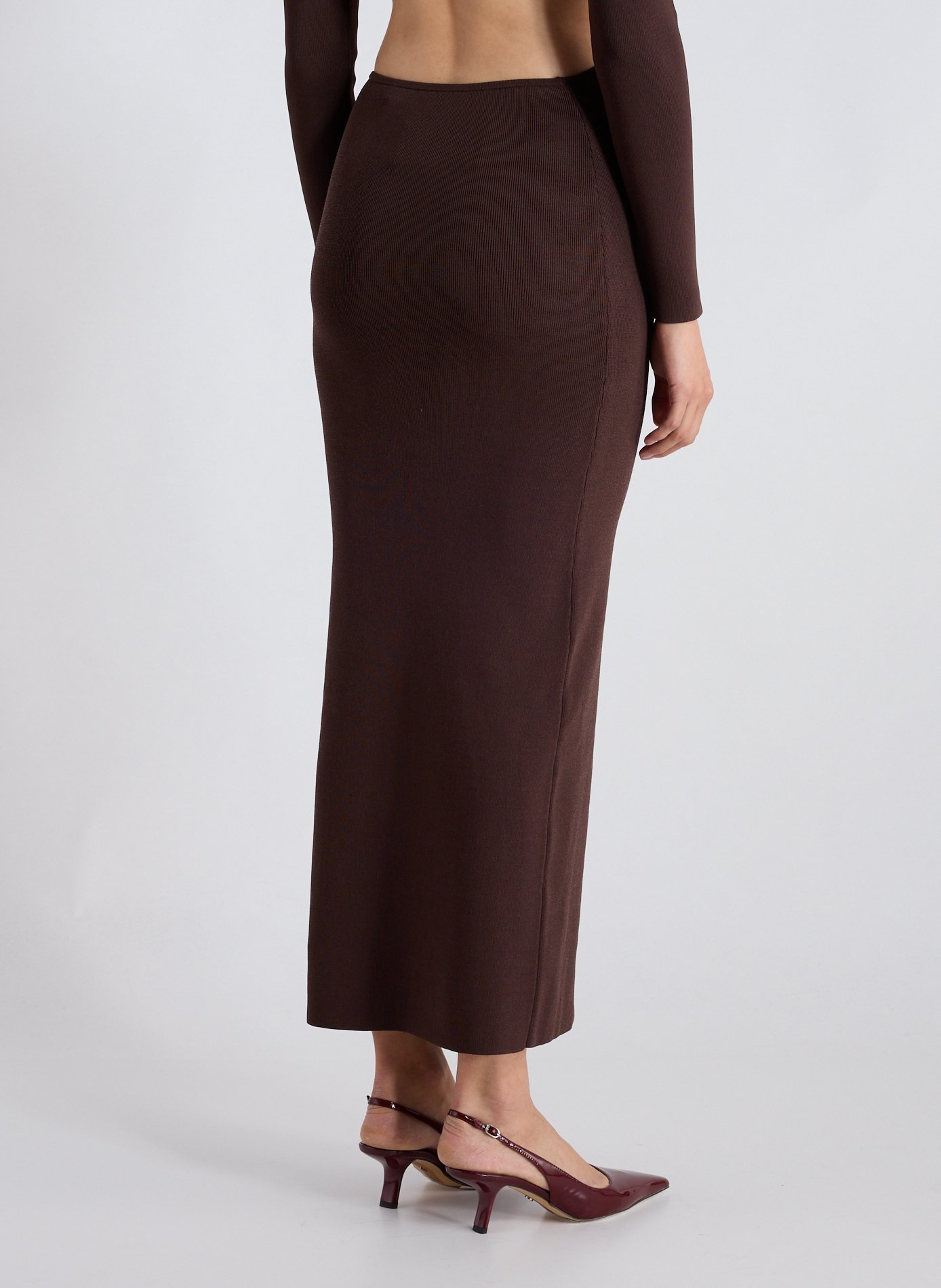 Jupe midi Maparadita côtelée  CHRISTOPHER ESBER Marron