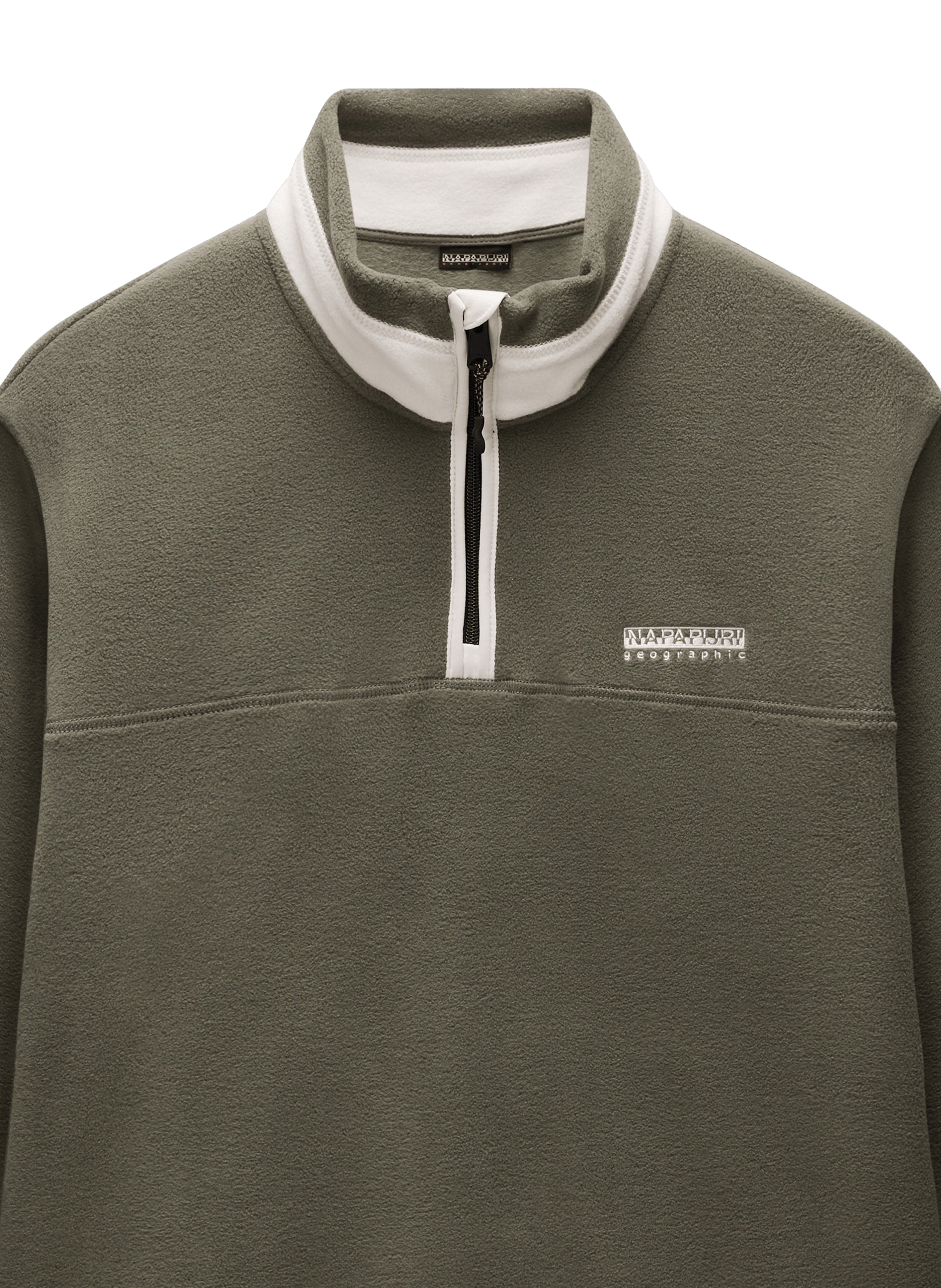 Straight high-neck polar fleece NAPAPIJRI Green