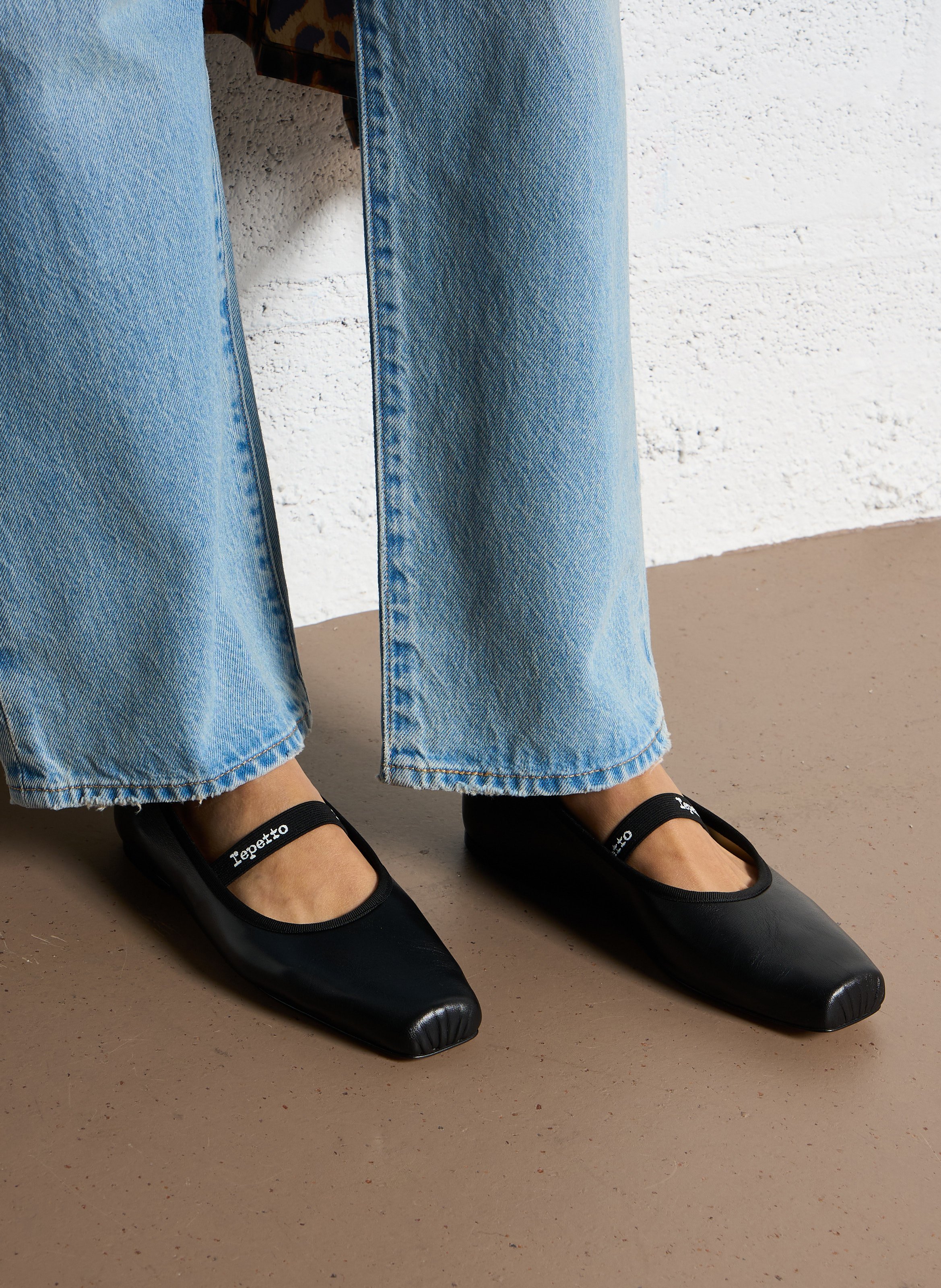 Ballerines en cuir lisbeth Noir