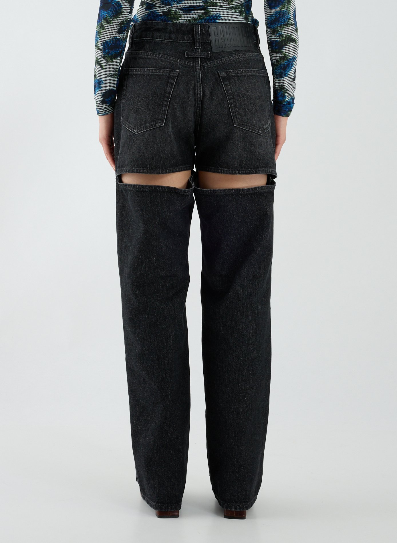 Jean large en coton JEAN PAUL GAULTIER Noir