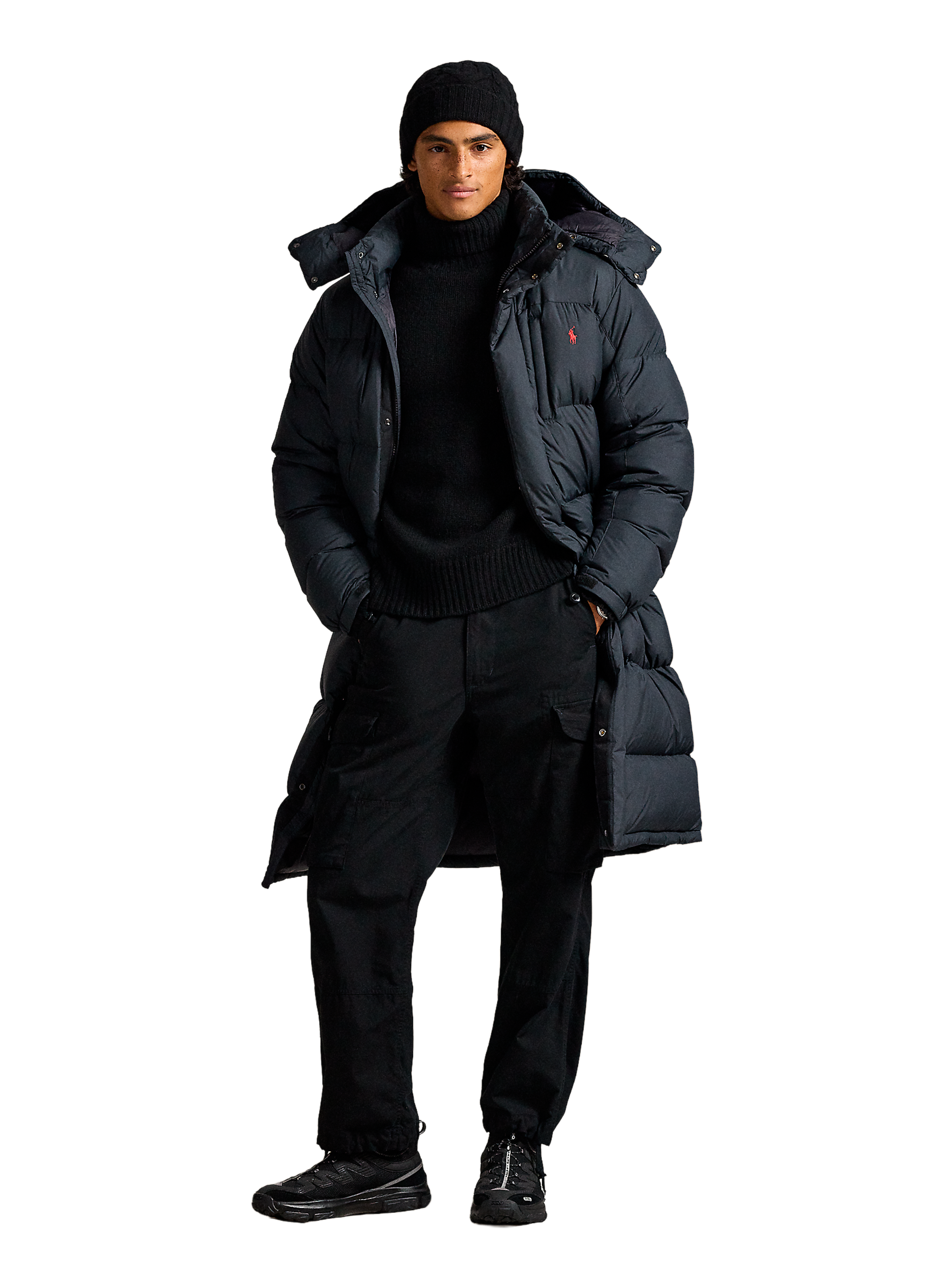 POLO RALPH LAUREN Doudoune matelassée à col montant Noir