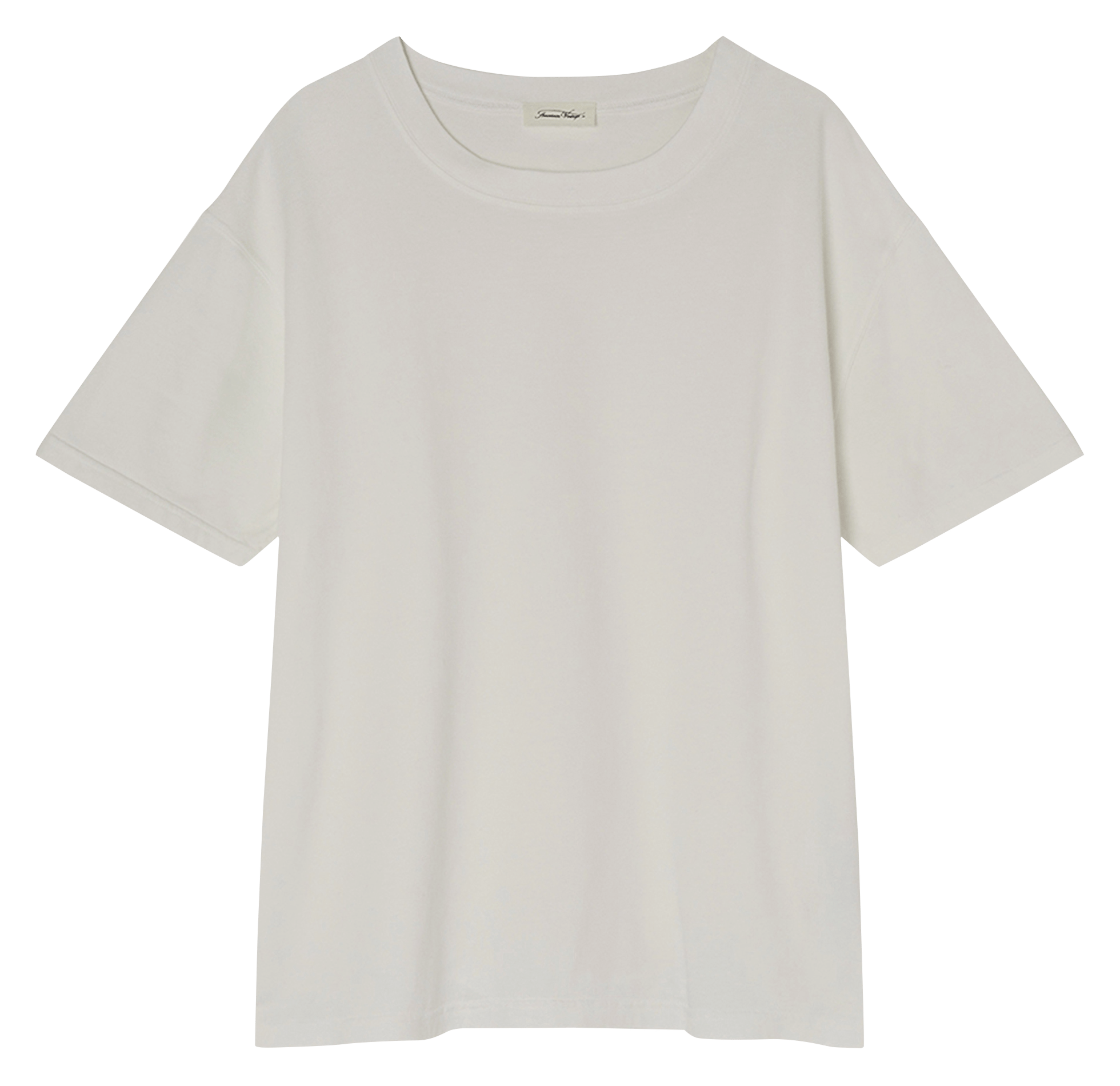 Tee-shirt ample col rond en coton fizvalley AMERICAN VINTAGE Blanc
