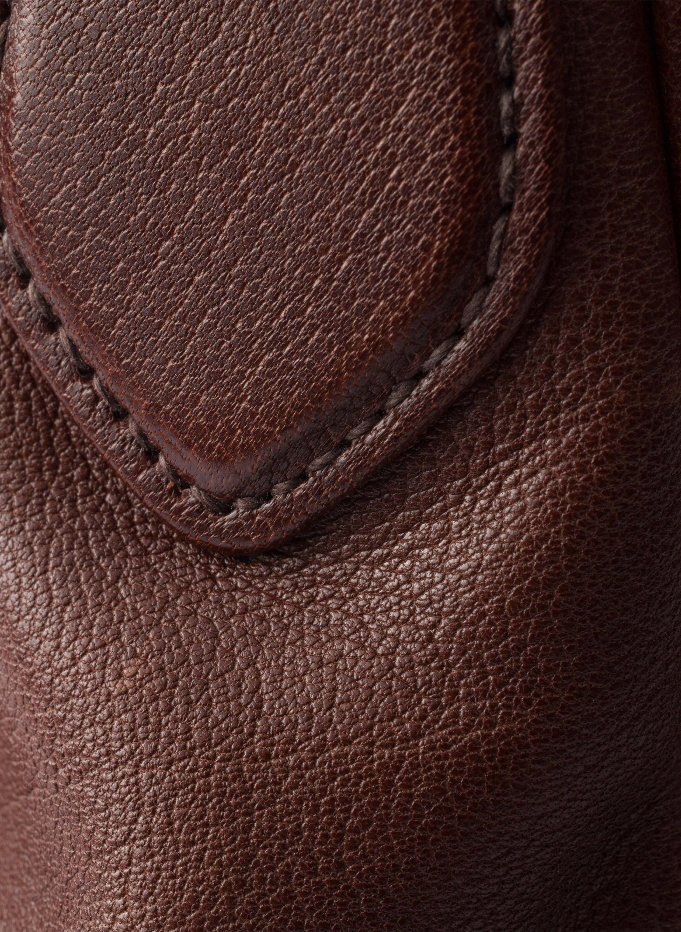 Sac en cuir lavé de taille moyenne PRADA Marron