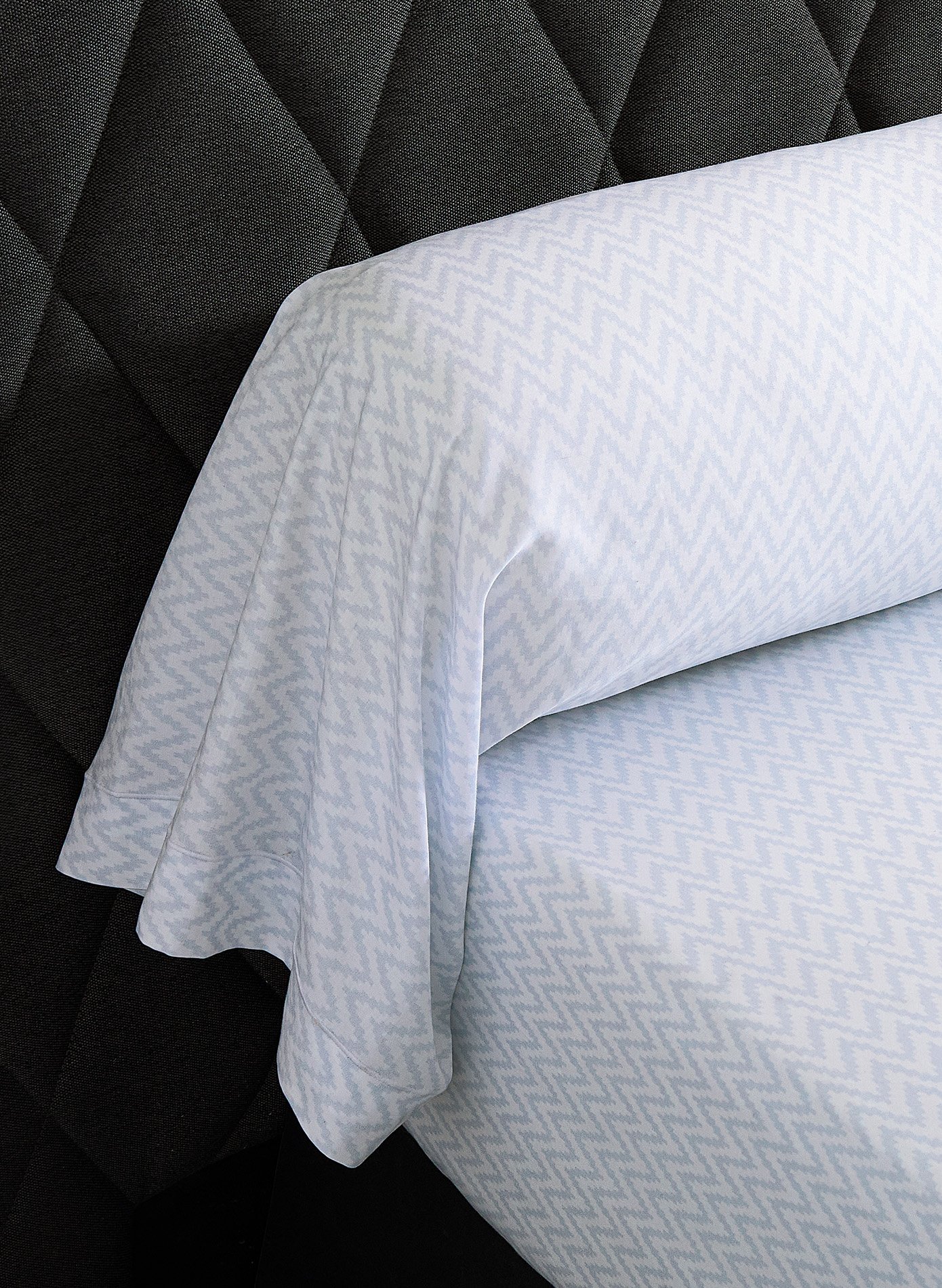 Taie de traversin calme ANNE DE SOLENE Bleu