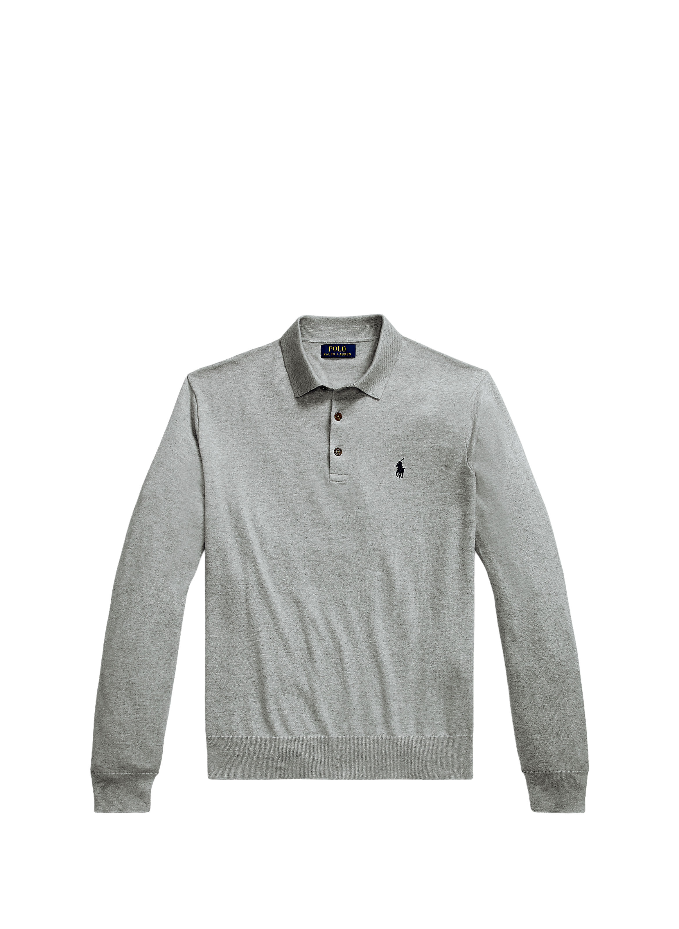 Polo manches longues en coton POLO RALPH LAUREN Gris