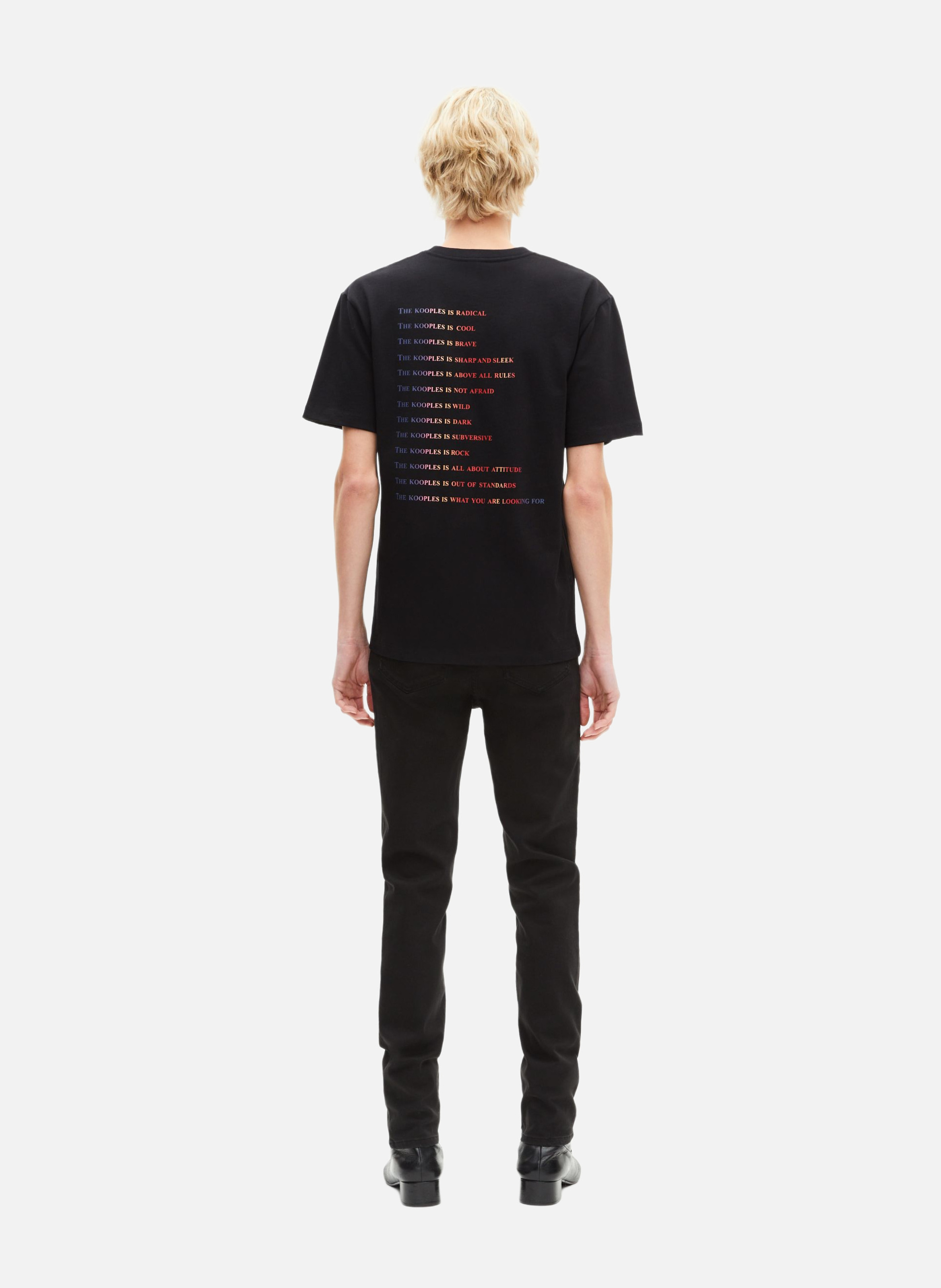 T-shirt avec logo multicolore THE KOOPLES Noir