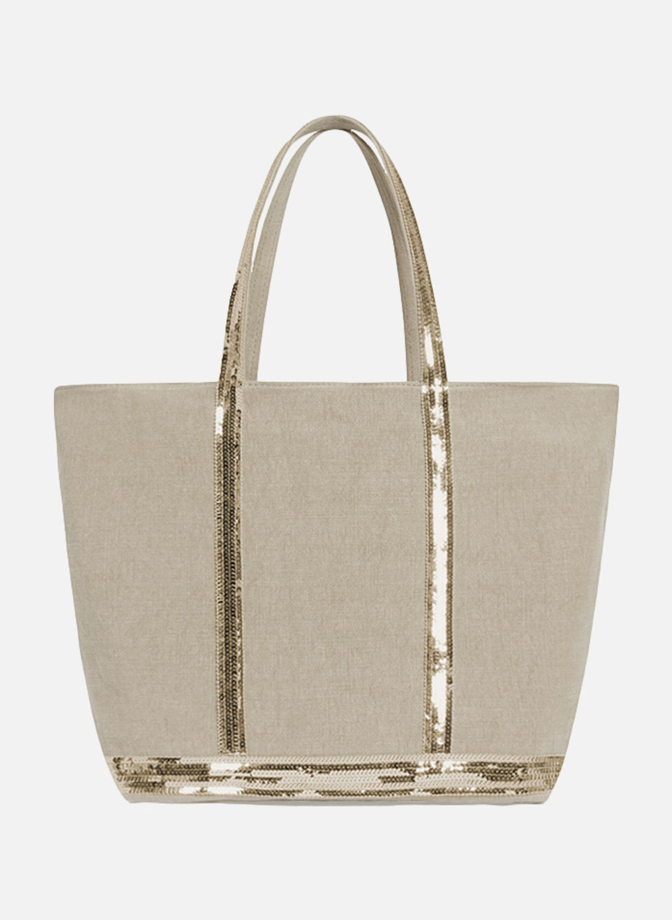 Cabas m zippé en lin VANESSA BRUNO Gris