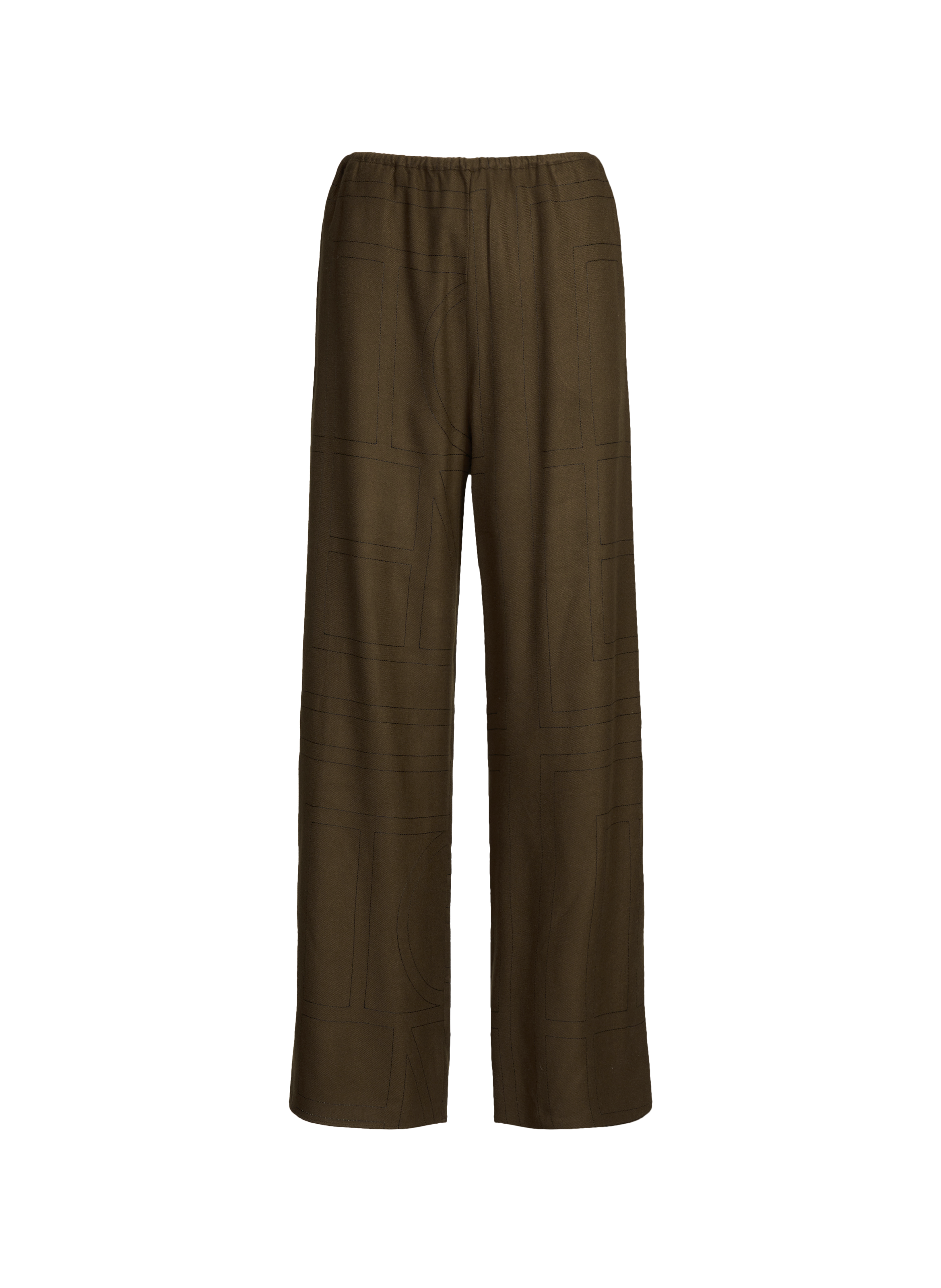 Straight pants with pattern TOTEME Brown