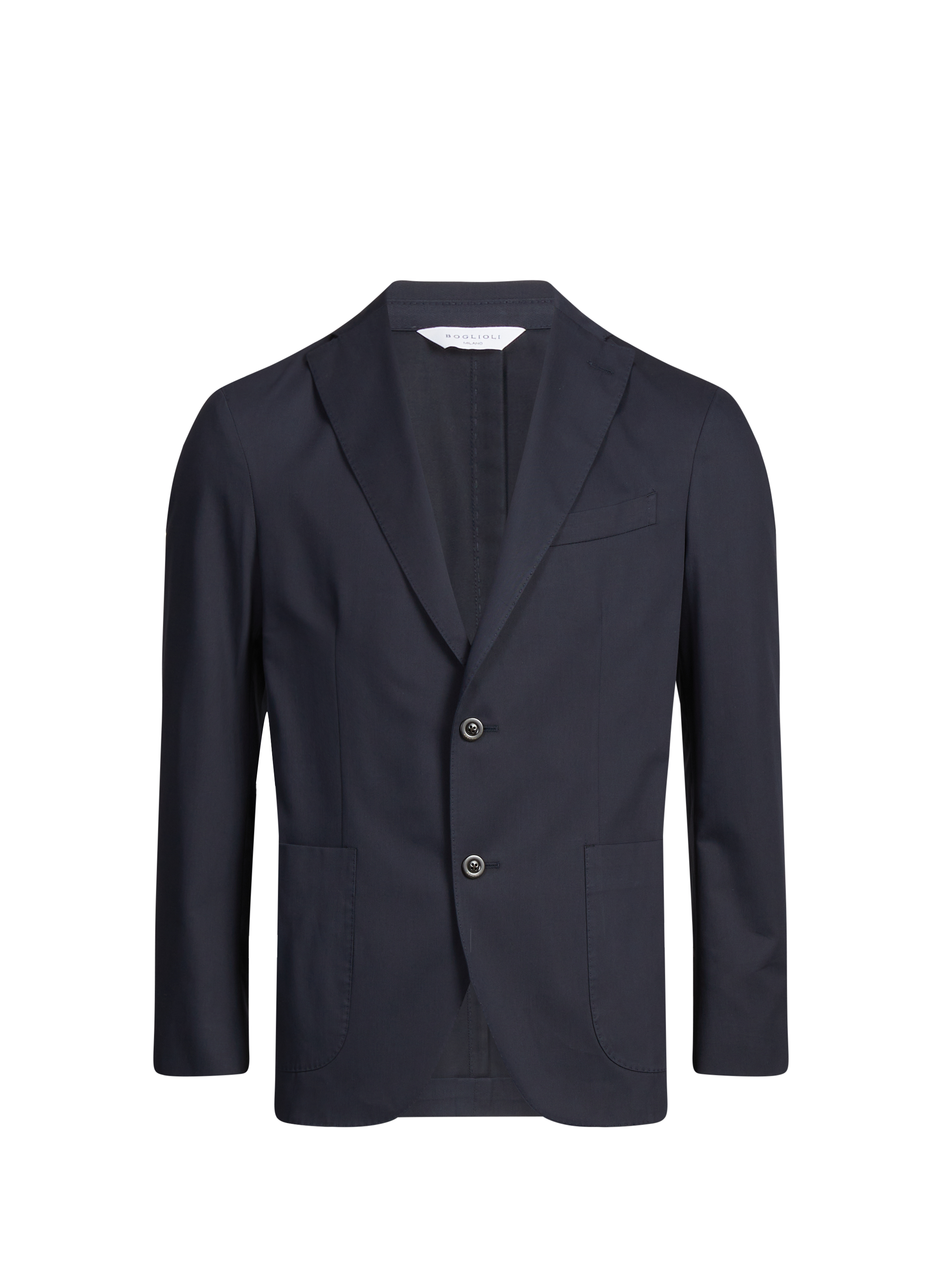 Costume droit en lin et coton BOGLIOLI Bleu