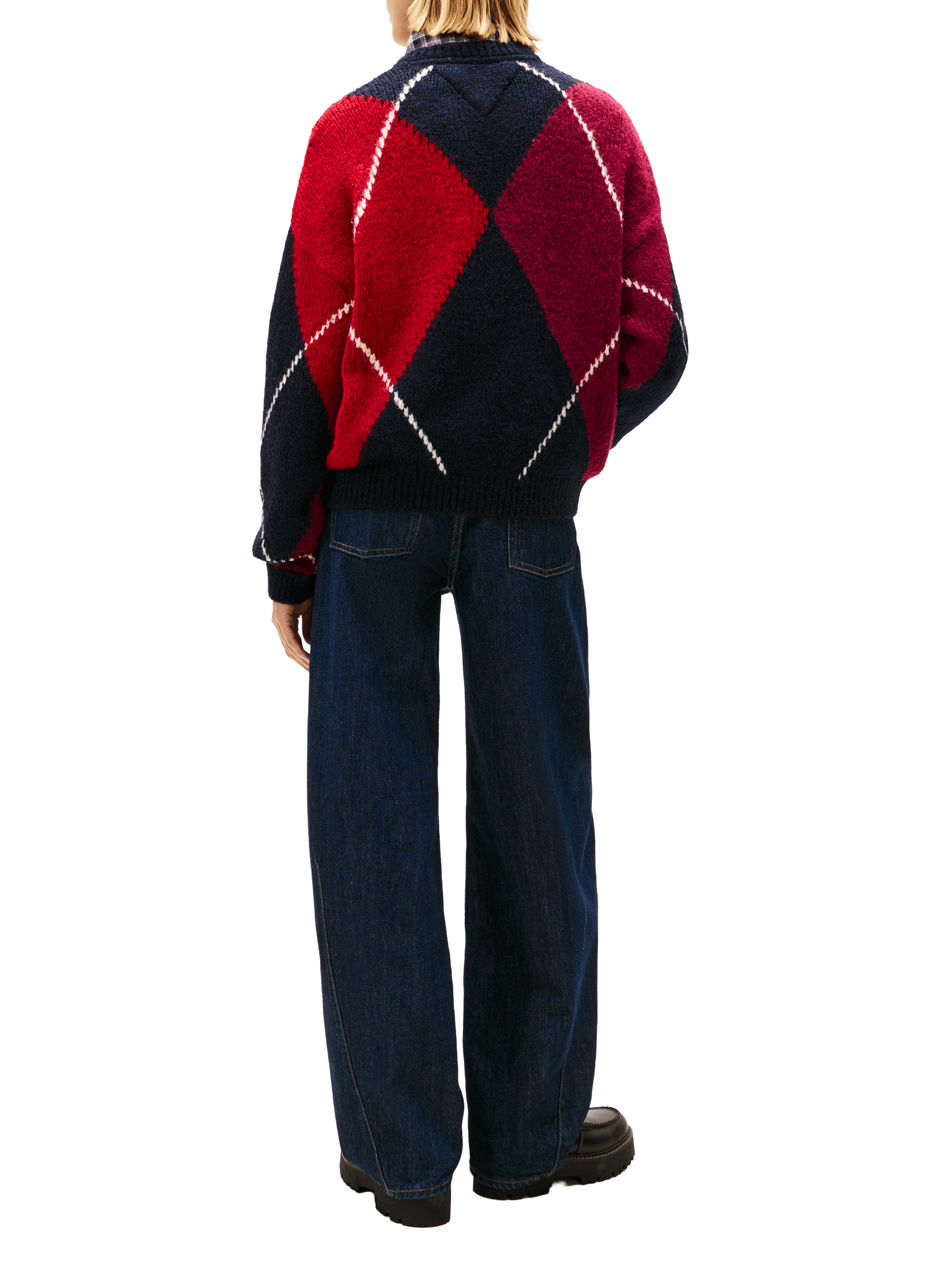 Pull imprimé à losanges TOMMY HILFIGER Bleu