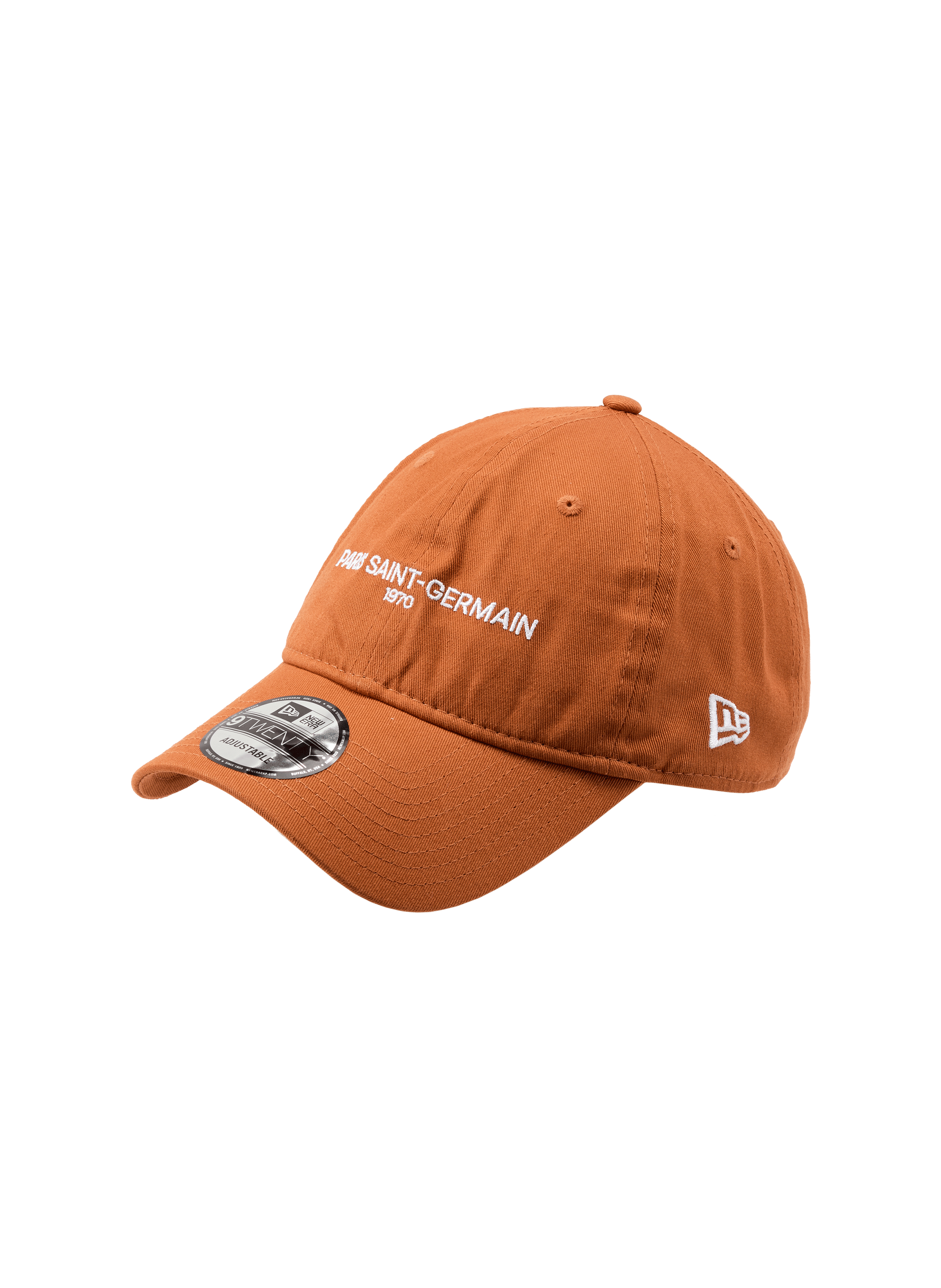 Casquette broderie Paris Saint-Germain en coton NEW ERA Marron