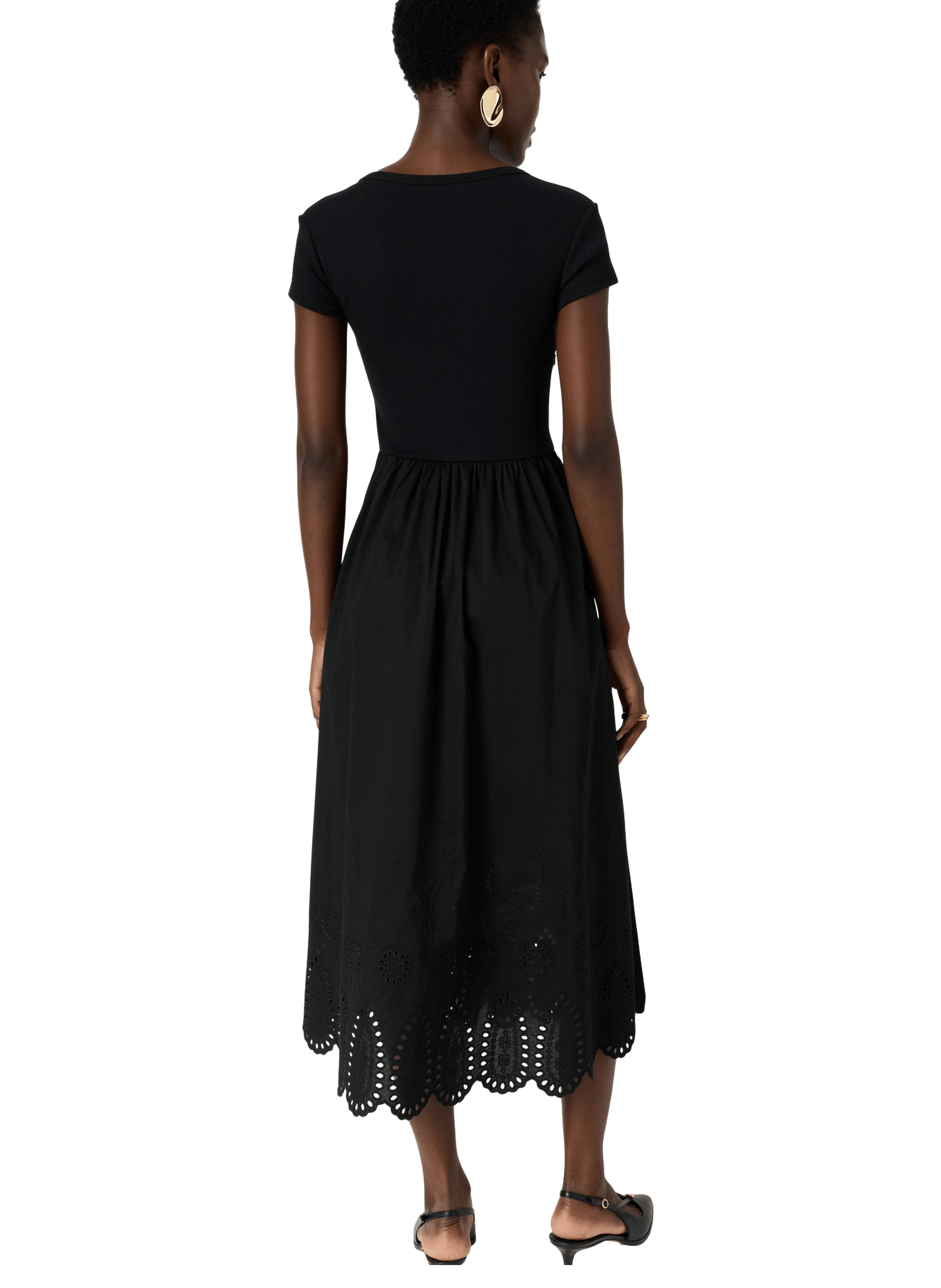 Robe longue bi matière - rynah GERARD DAREL Noir