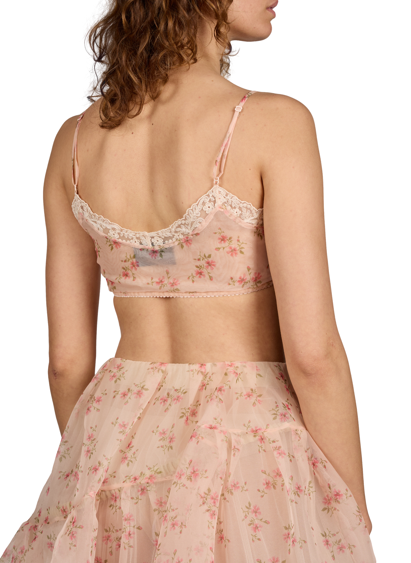 Floral print lace bralette SIMONE ROCHA Pink