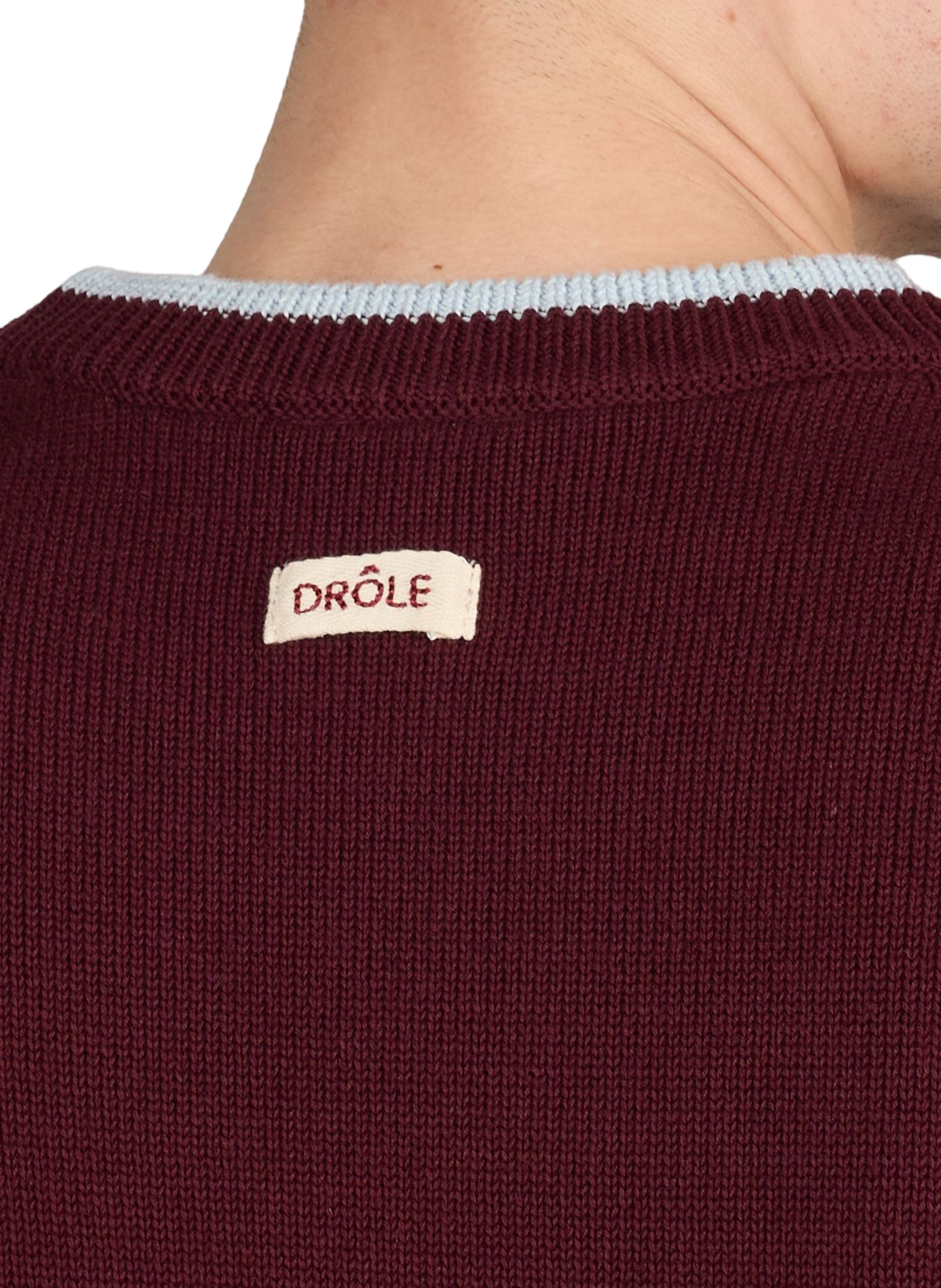 Sleeveless straight cotton knit sweater DROLE DE MONSIEUR Red