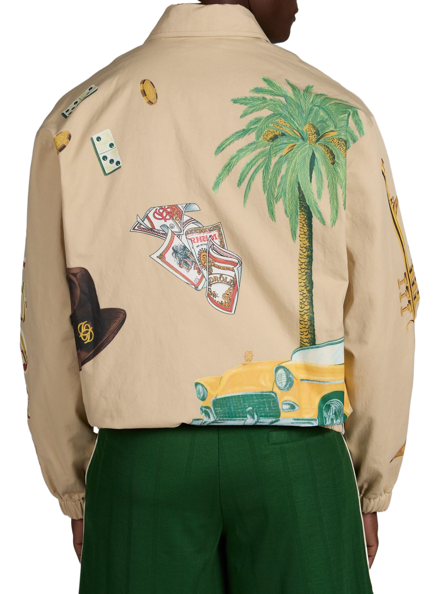 Giacca stampata in cotone DROLE DE MONSIEUR Beige