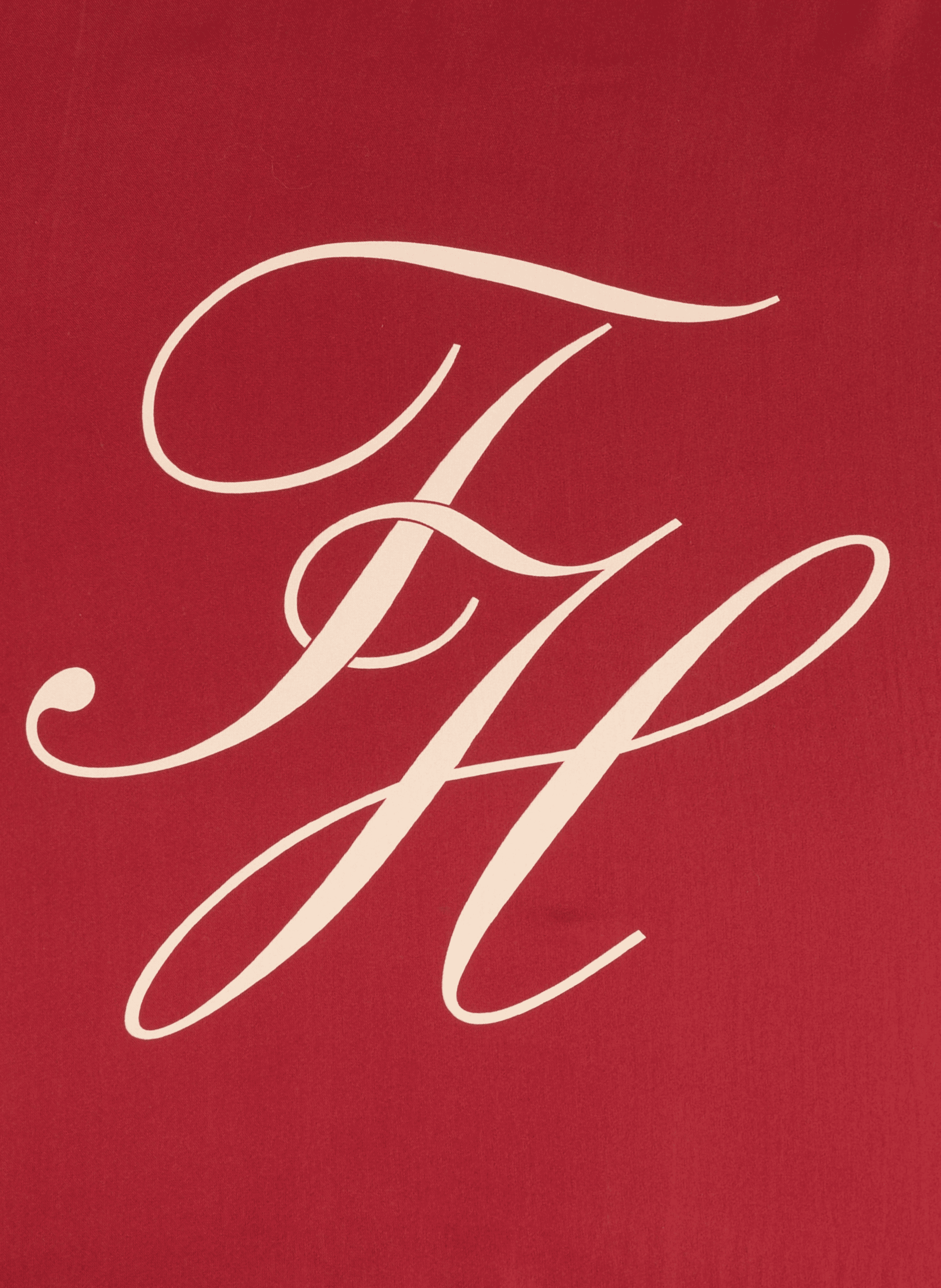 Foulard en soie avec motif monogrammé TOMMY HILFIGER Rouge