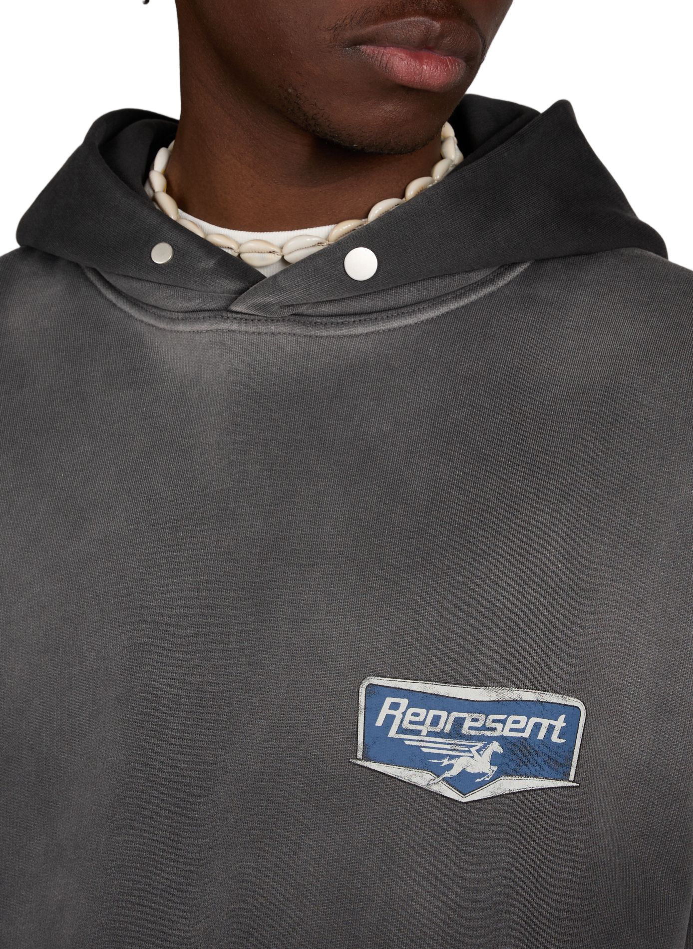 Graphic logo cotton sweatshirt REPRESENT Grey