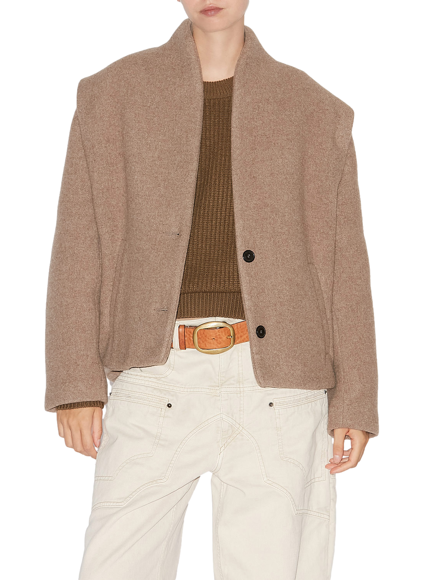 Drogo tailored blazer in mixed wool ISABEL MARANT Brown