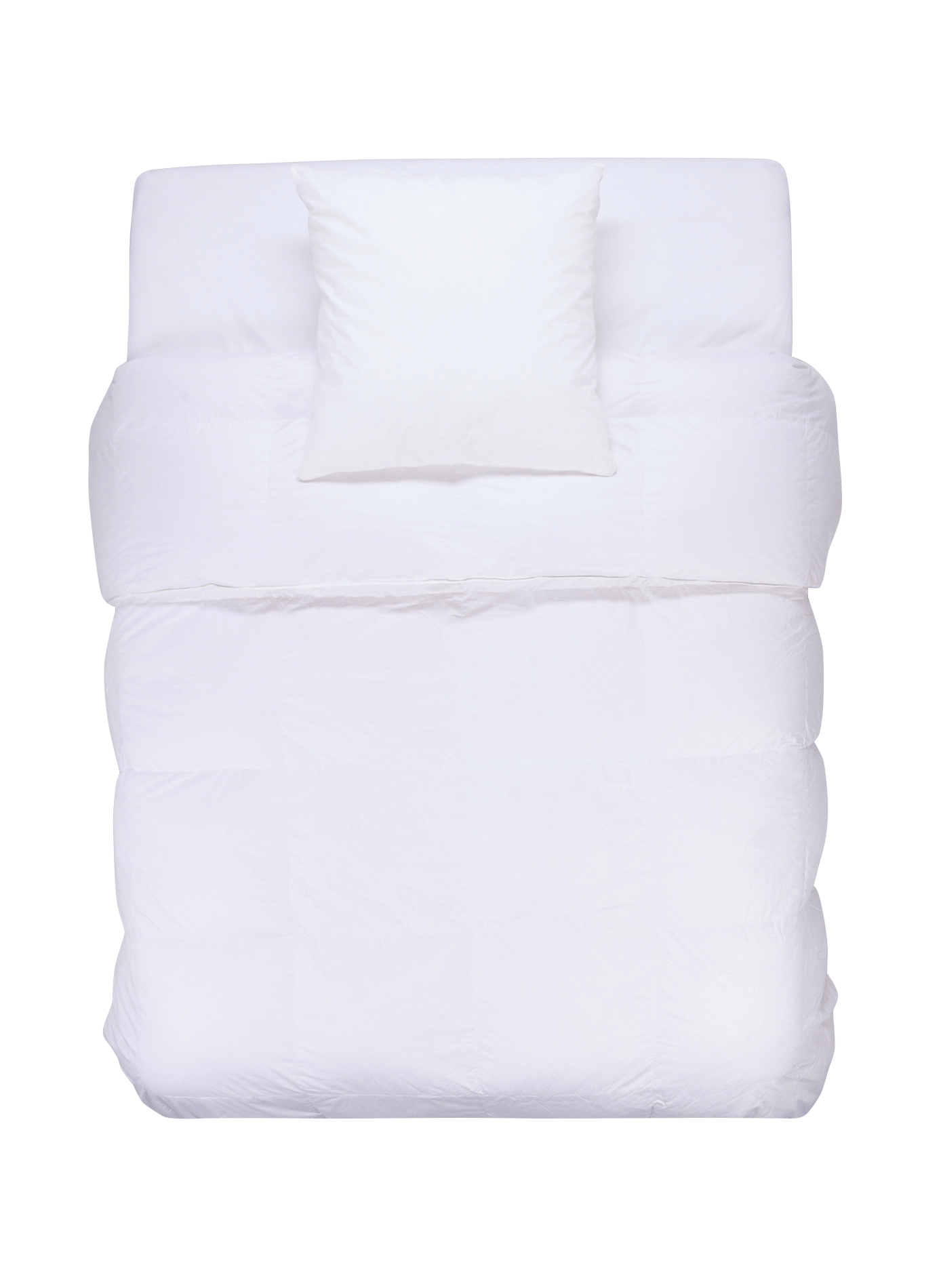 Warme Naturdaunendecke aus Baumwollsatin AU PRINTEMPS PARIS Weiss