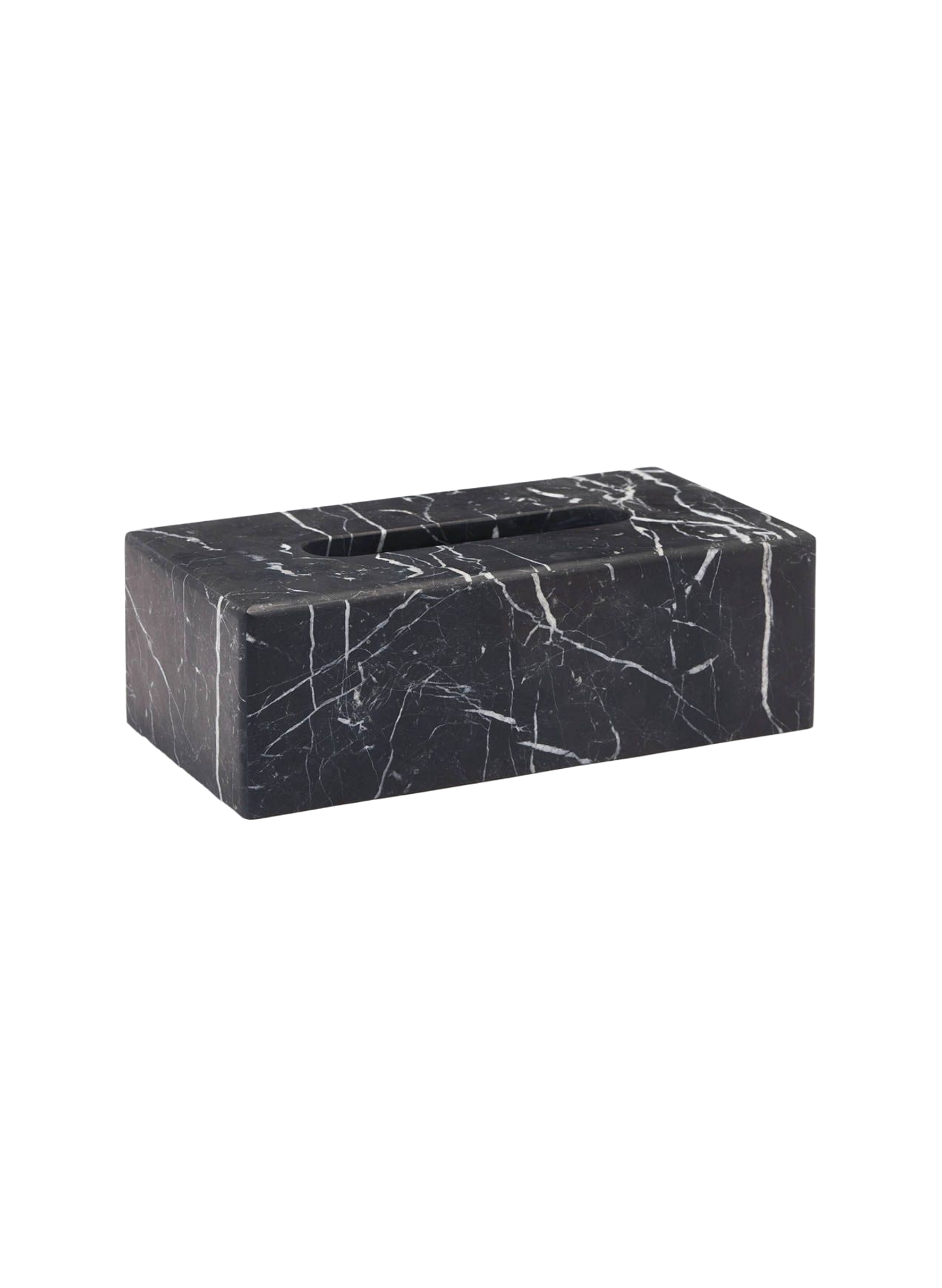 Taschentuchbox aus Marmor in Nero NERO Black