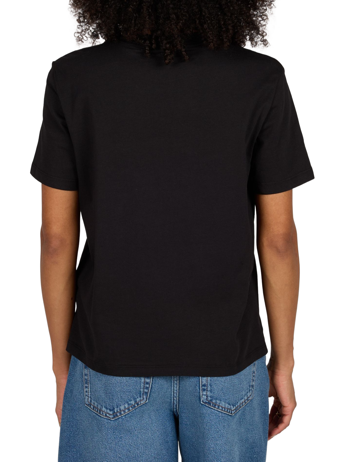 Einfarbiges Baumwoll-T-Shirt CALVIN KLEIN Schwarz