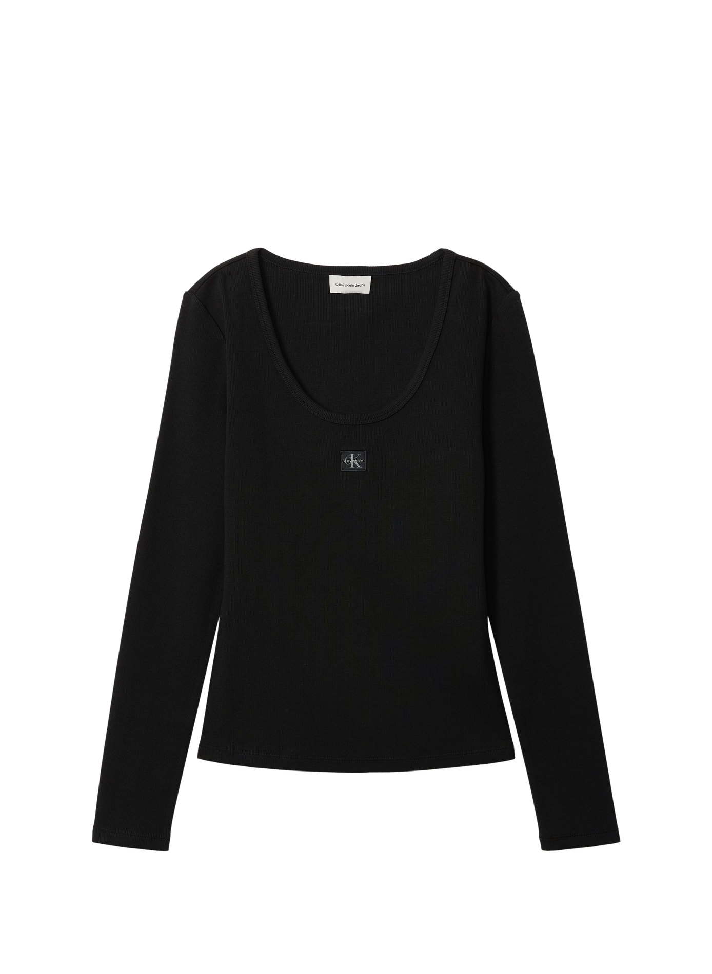 Oberteil mit Logo aus Baumwollmischung CALVIN KLEIN Schwarz