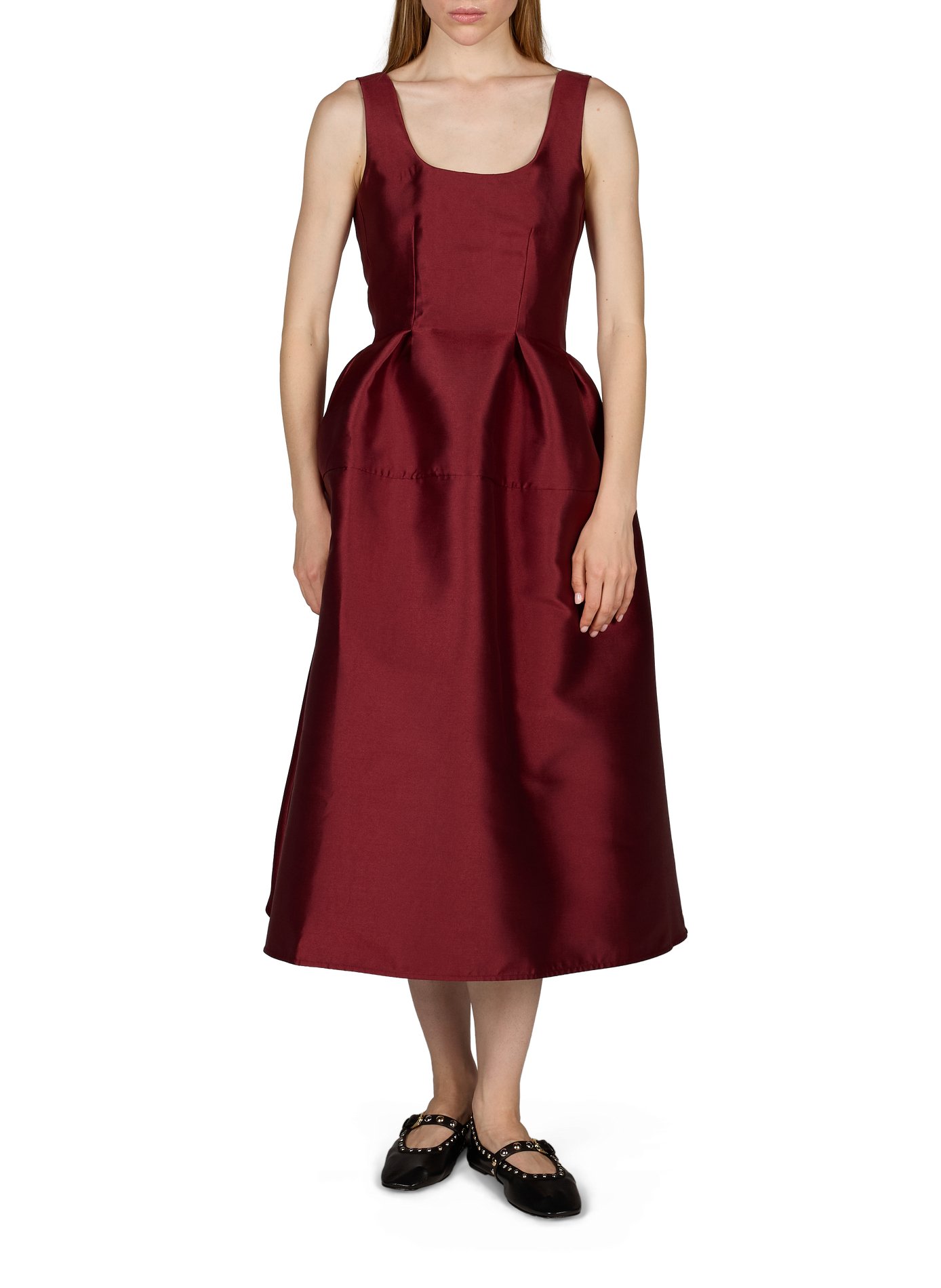 Ausgestelltes langes Kleid MARQUES ALMEIDA Rot