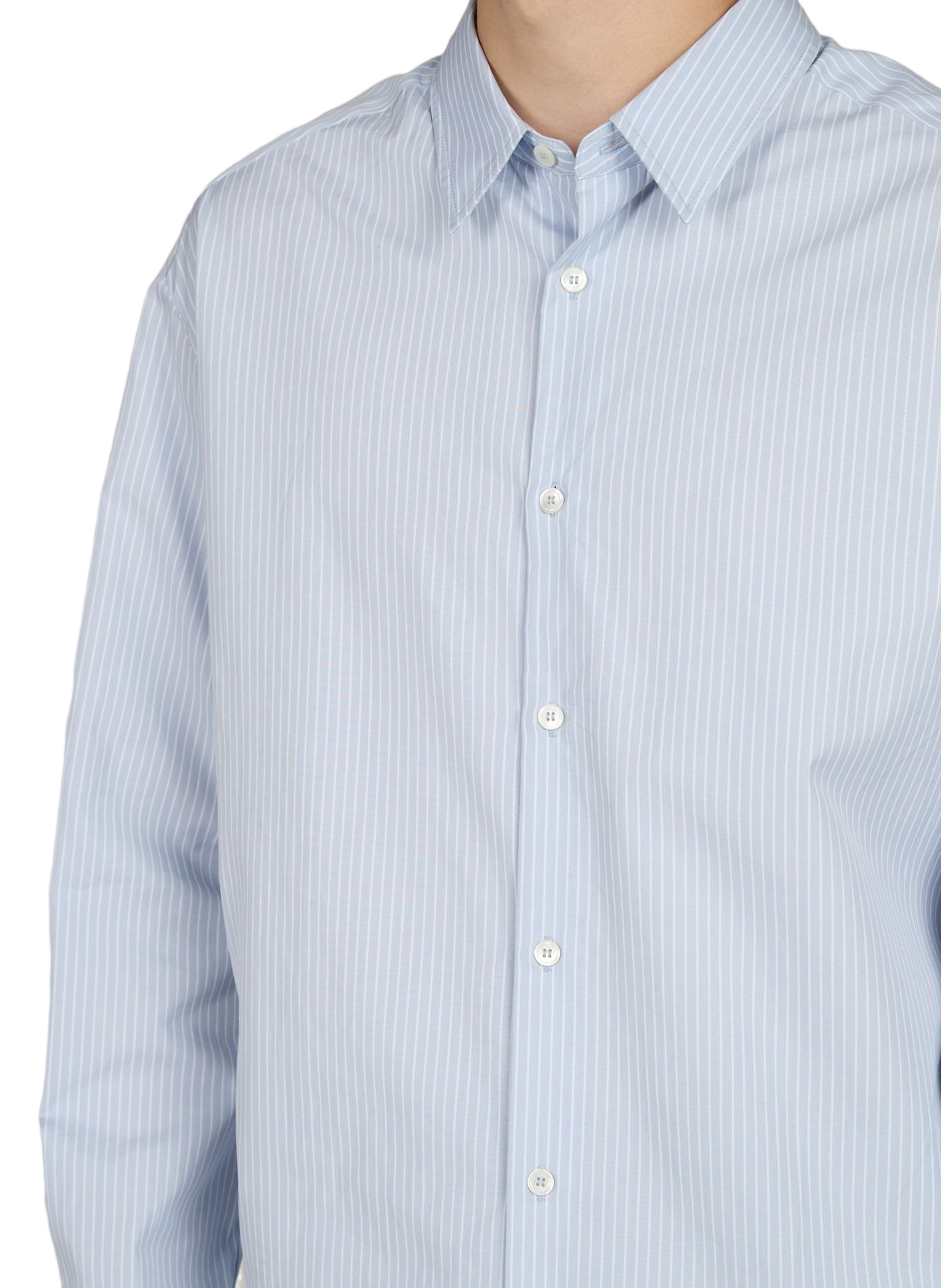 Oversized shirt with classic striped cotton collar A.P.C. Blue