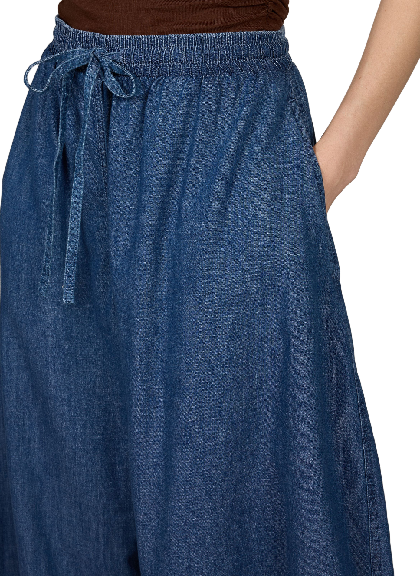 Pantalon boule en coton TOPSHOP Bleu