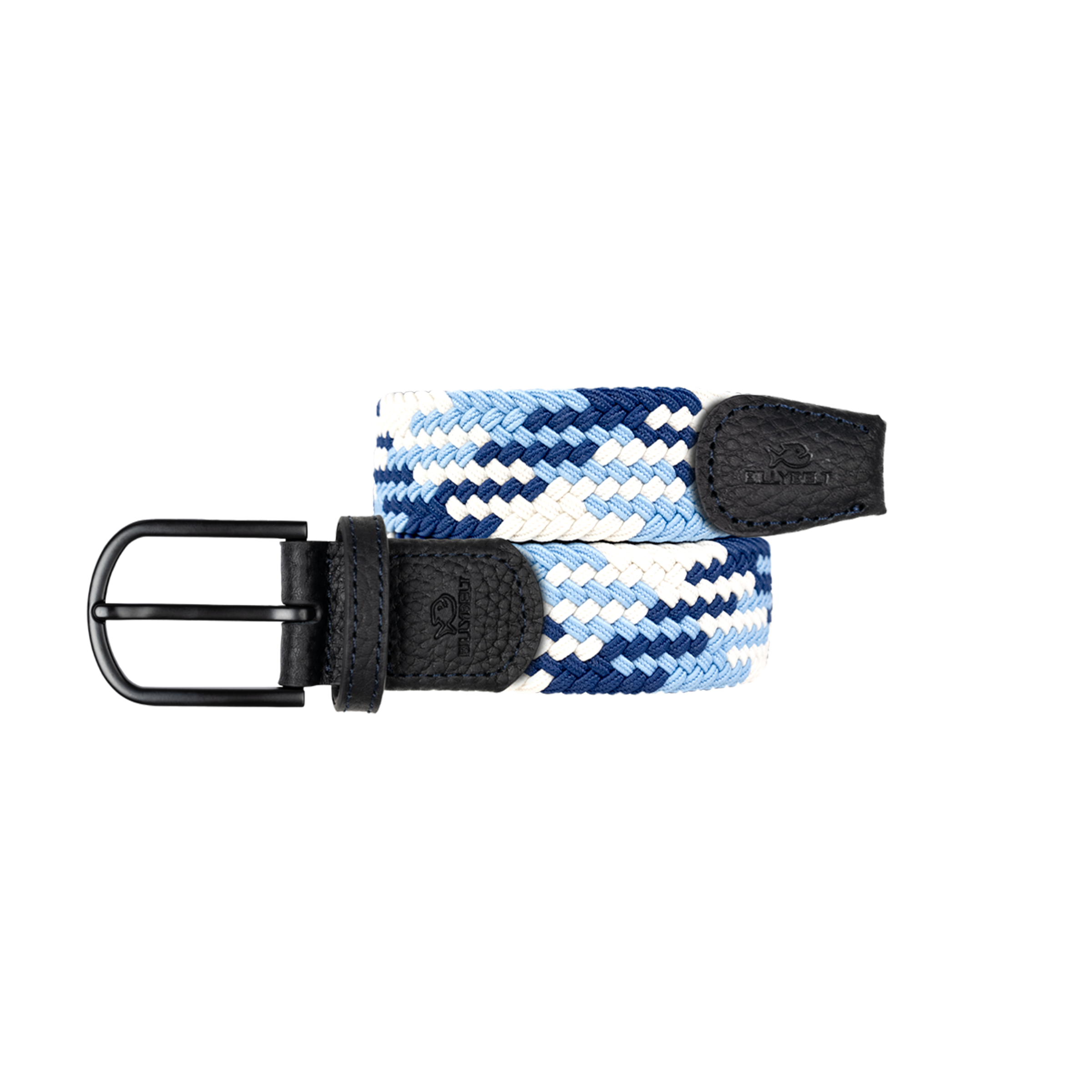 Ceinture tressée élastique multicolore BILLYBELT Bleu