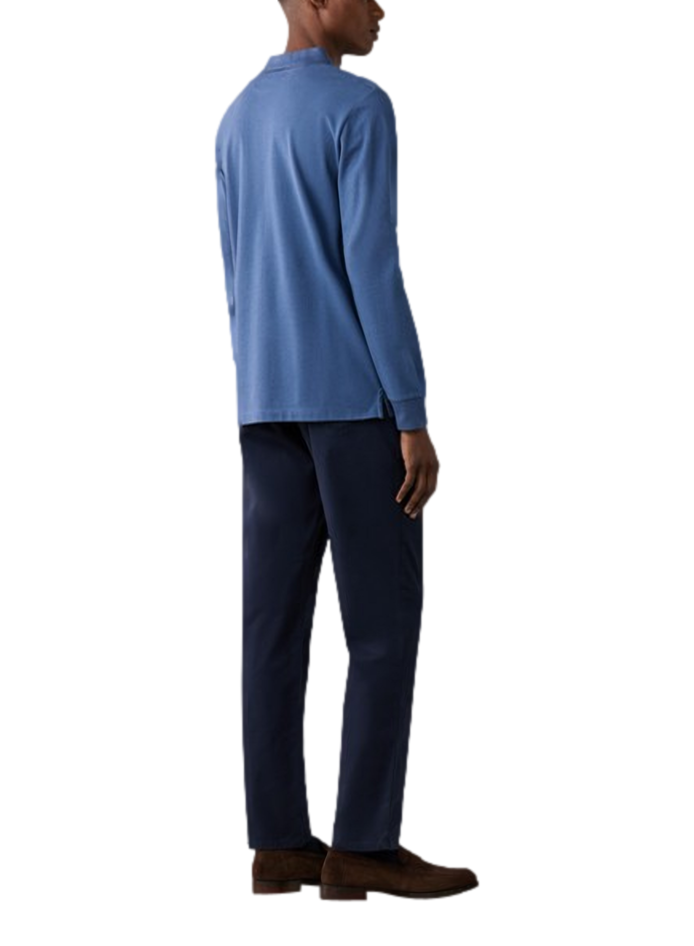 Langarm-Poloshirt aus Baumwollstrick HACKETT Blau
