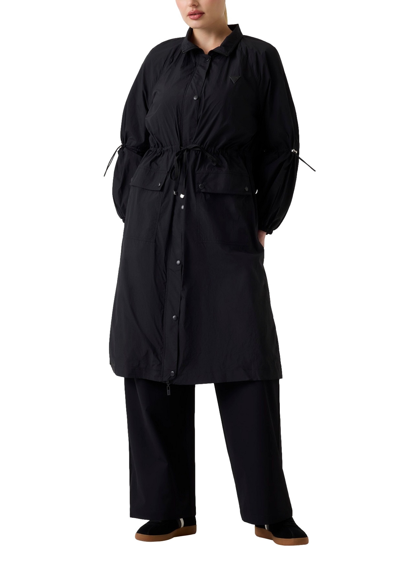 Long coat with classic collar GUESS Black