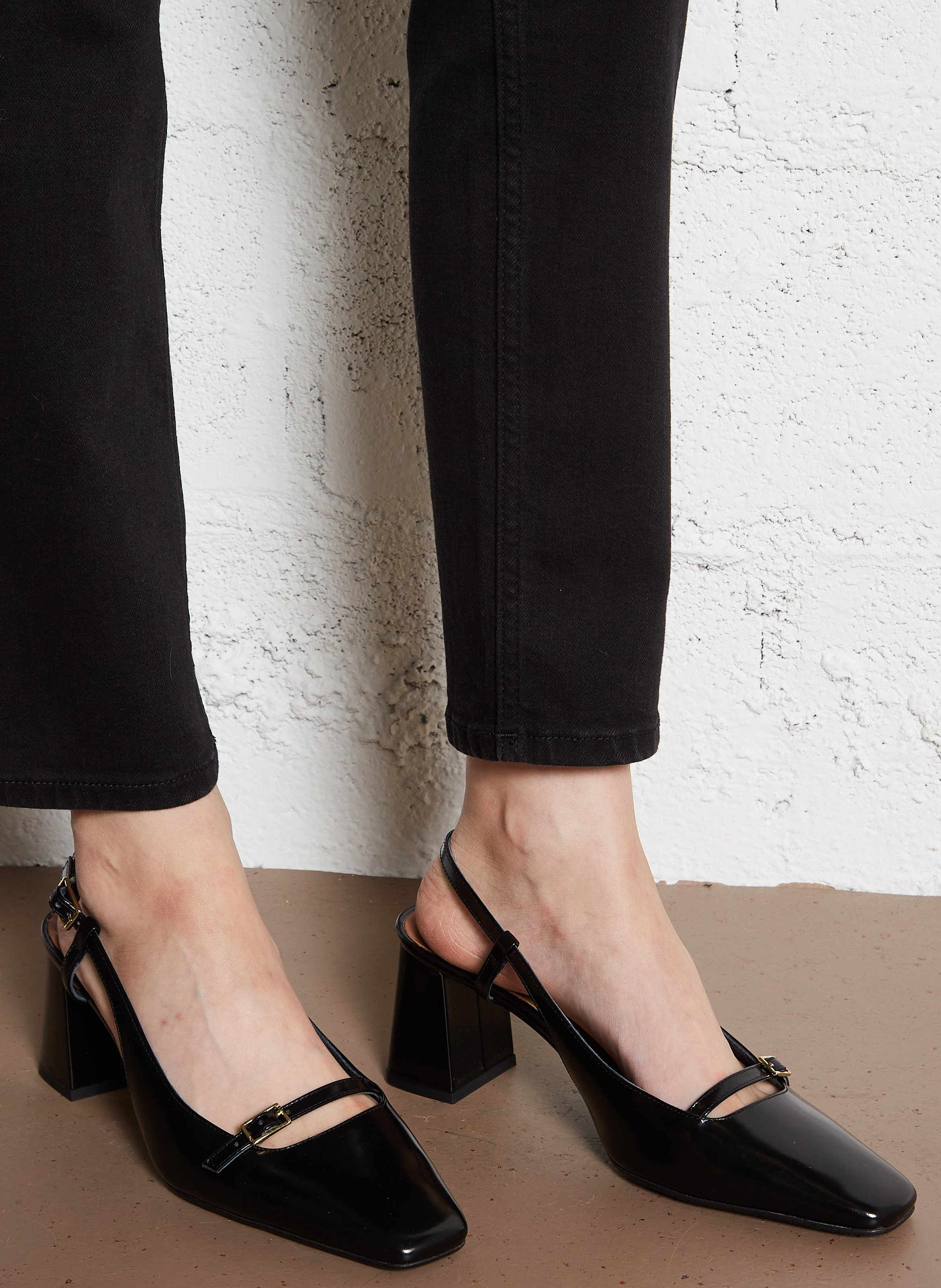 Escarpins en cuir vernis dadelle JONAK Noir