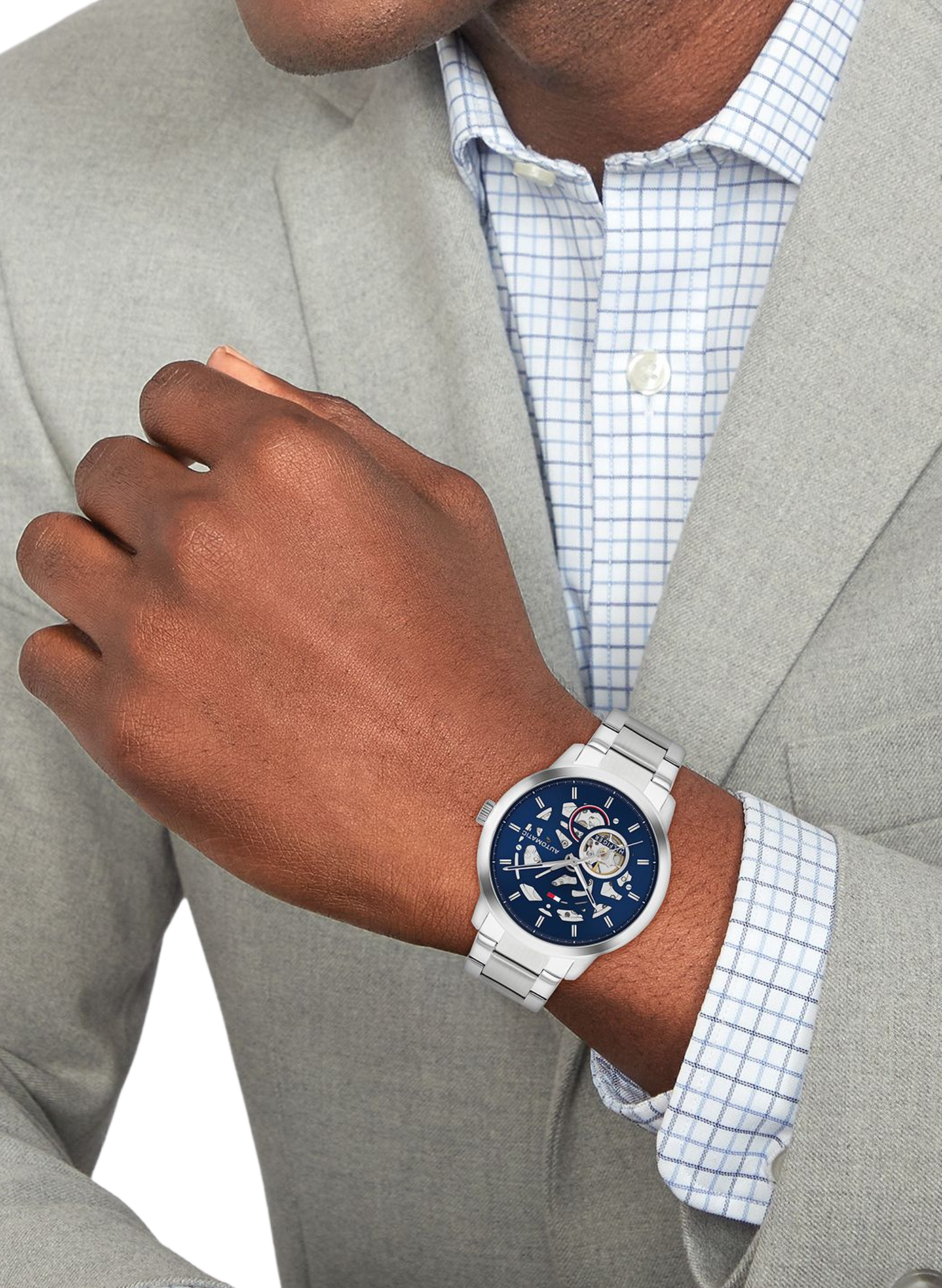 Automatische Uhr Henry aus Edelstahl TOMMY HILFIGER Blau