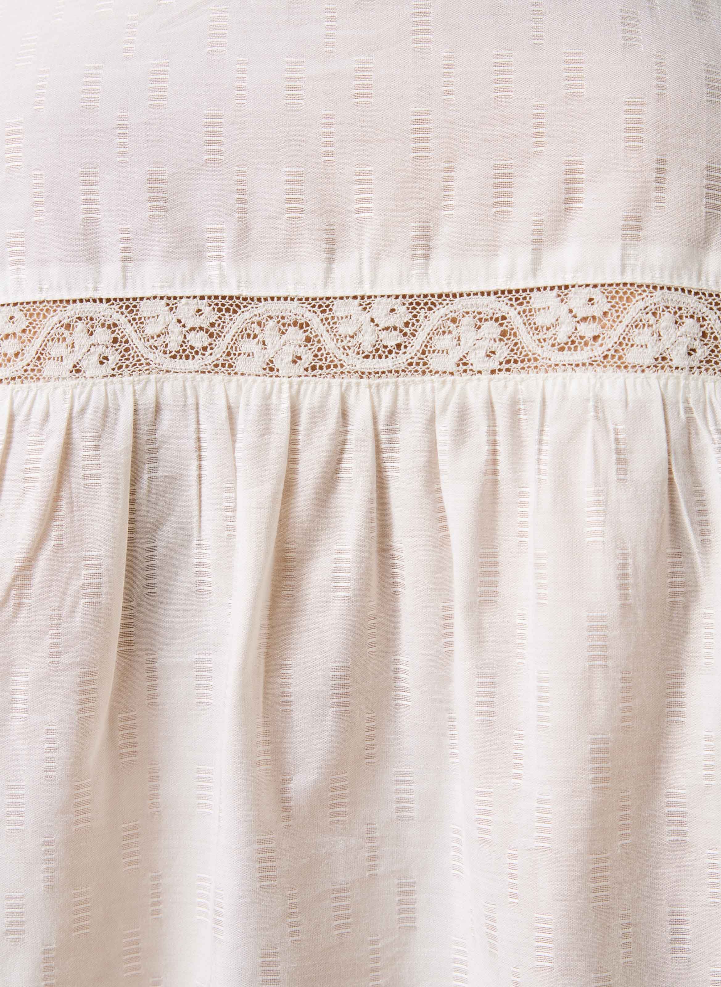 Blouse met ronde hals LA FEE MARABOUTEE Wit
