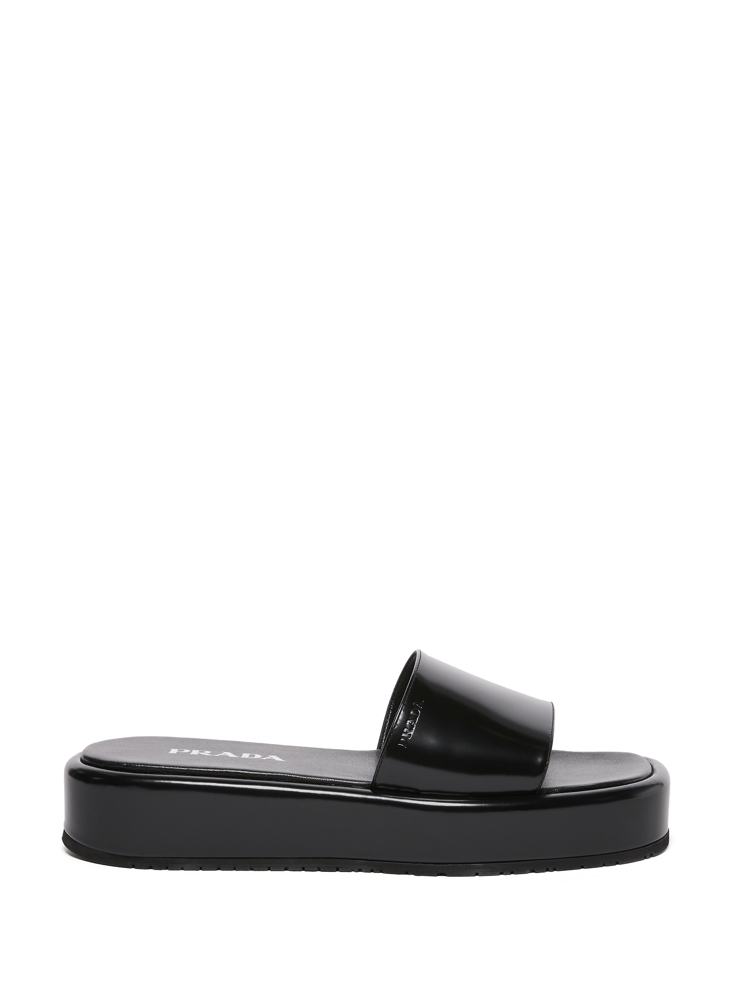 Leather Mules PRADA Black