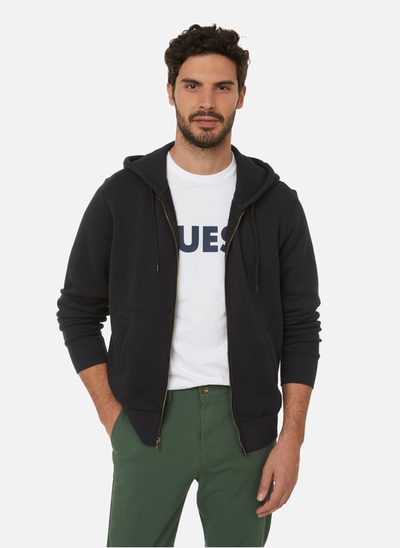 Cotton-blend zip hoodie Black by DOCKERS DOCKERS Cotton-blend zip hoodie Black
