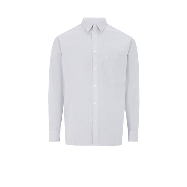 Chemise rayée en coton et coton recyclé