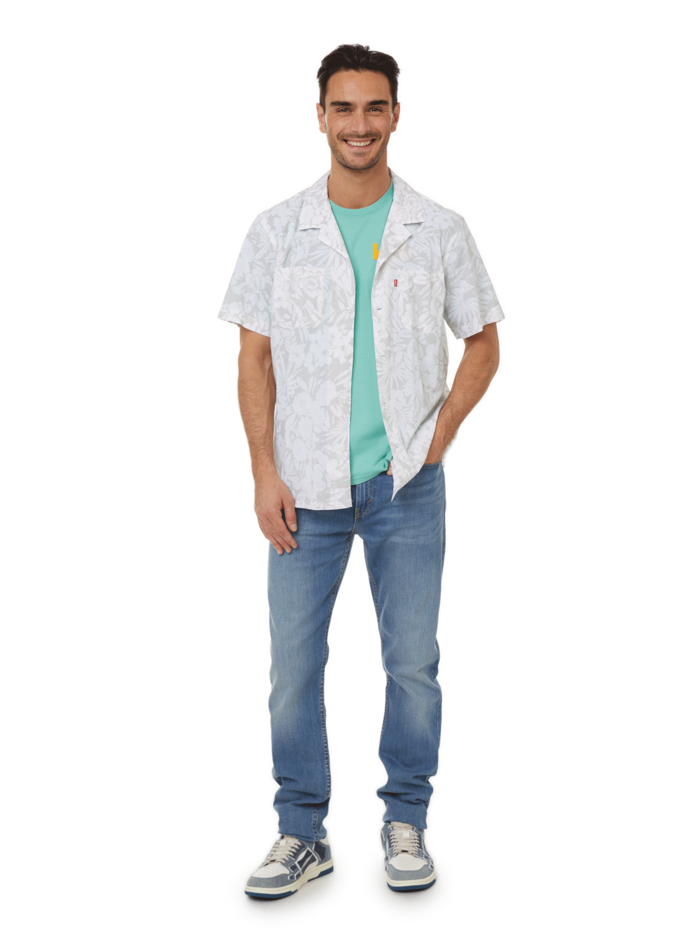 Jean slim 512 Taper en coton  LEVI'S Bleu