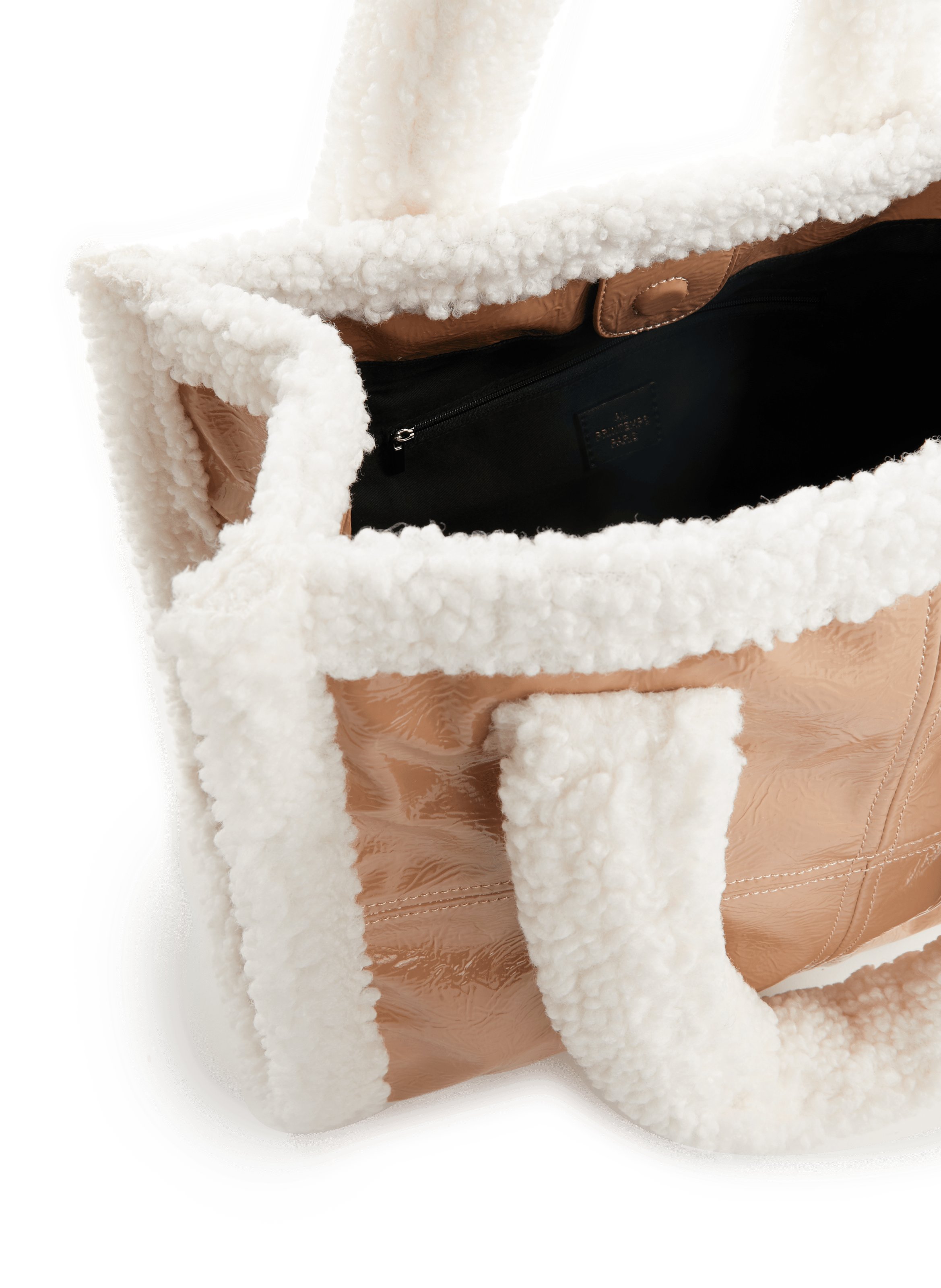 Lackleder Shopper AU PRINTEMPS PARIS Khaki